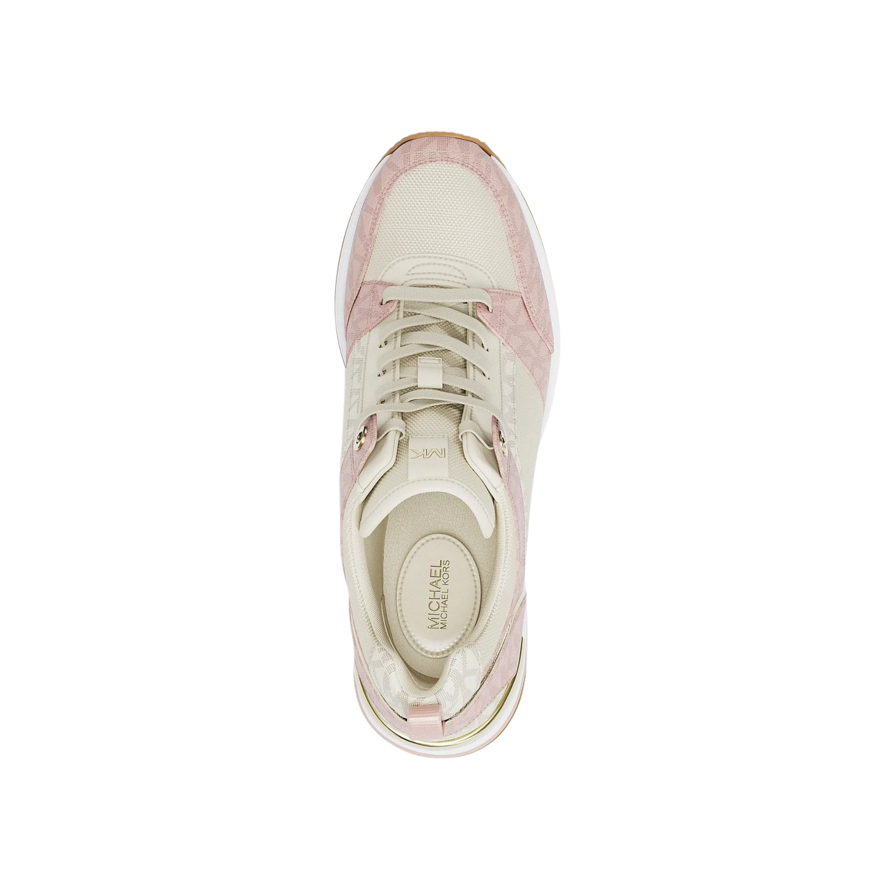 Michael Kors Women Georgie Signature Logo Wedge Trainer - Powder Blush MLT