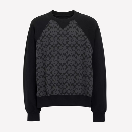 COACH Men Crewneck Sweatshirt - Charcoal Signature