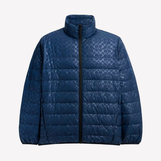 COACH Men Lightweight Down Jacket - Washed Navy