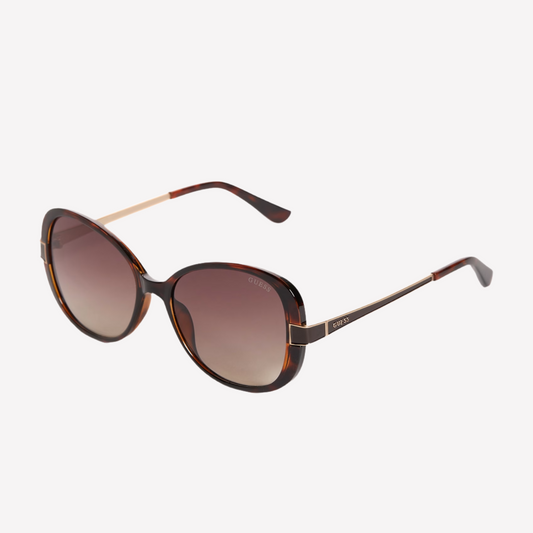 Guess Women Oversized Oval Sunglasses - Dark Havana