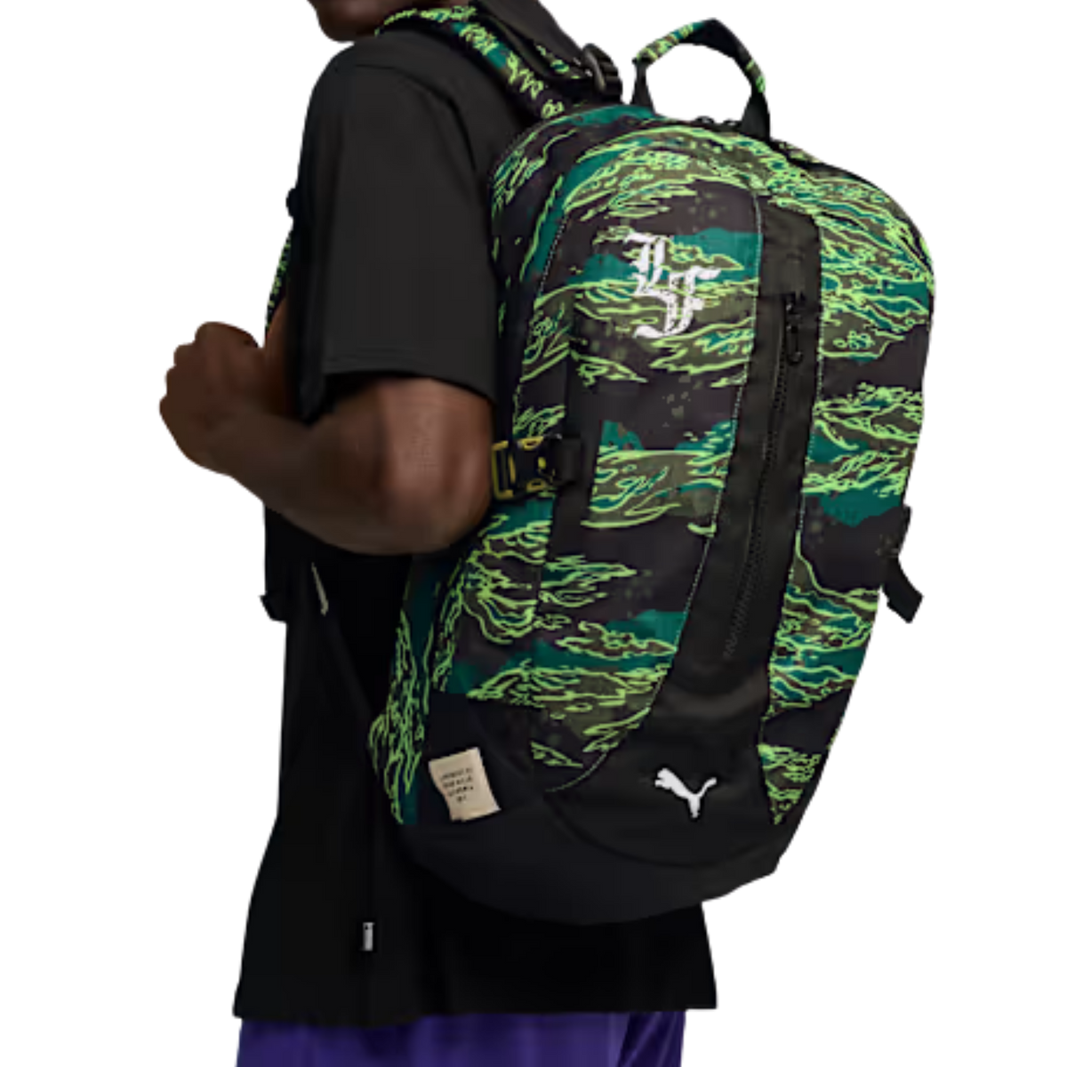 Puma Men LaFrancé Supply Backpack - Green Terrain AOP