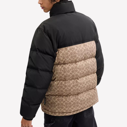 COACH Men Down Jacket - Tan Signature