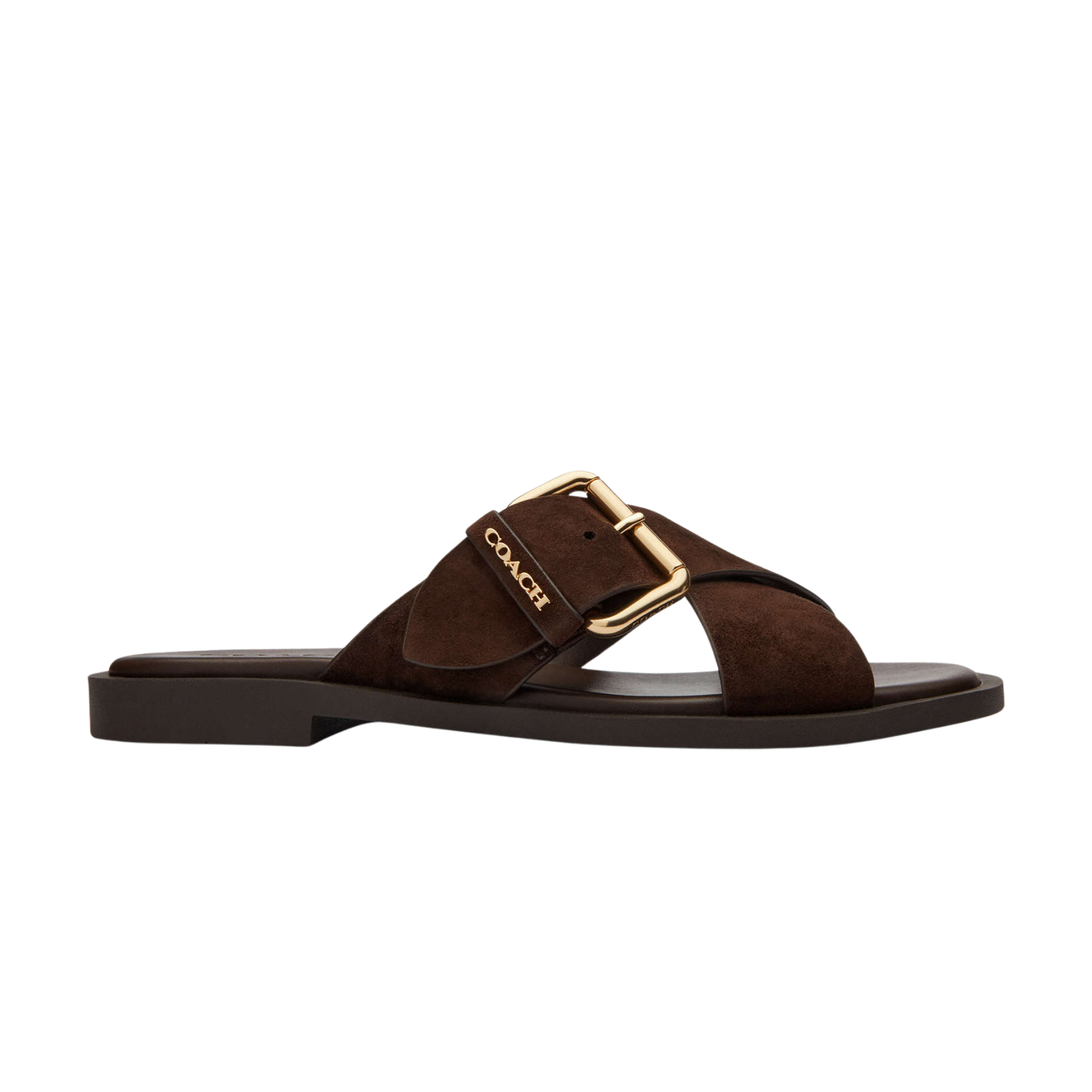 Coach Women's Crisscross Buckle Sandal - Chocolate Brown