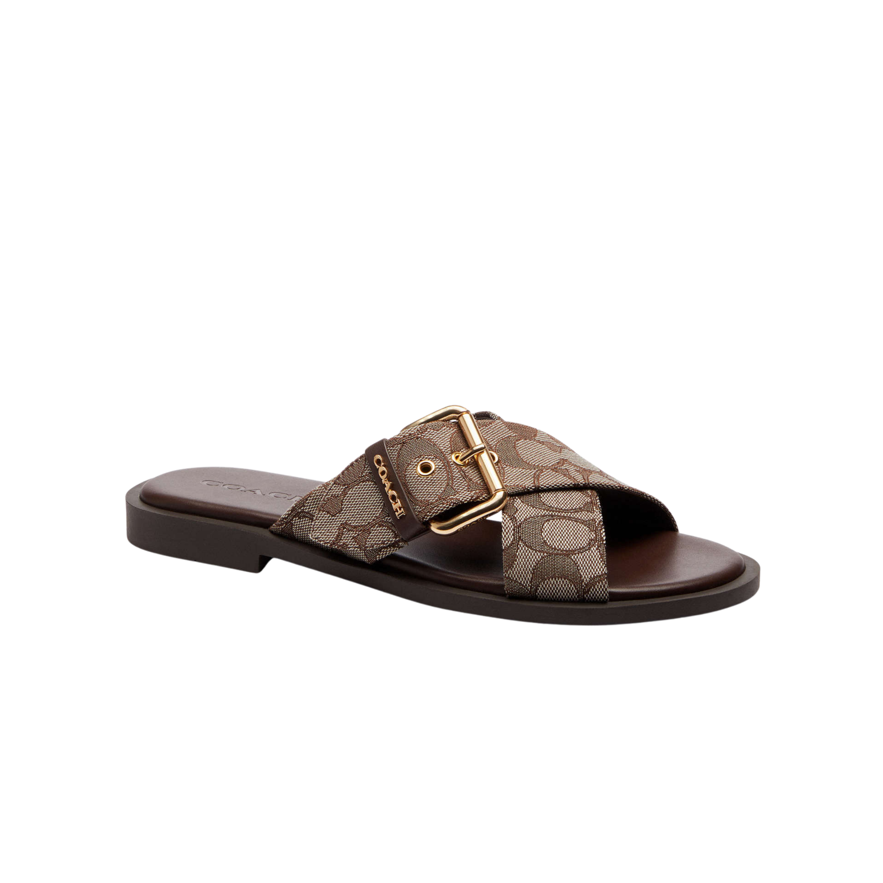 Coach Women's Crisscross Buckle Sandal - Oak Maple