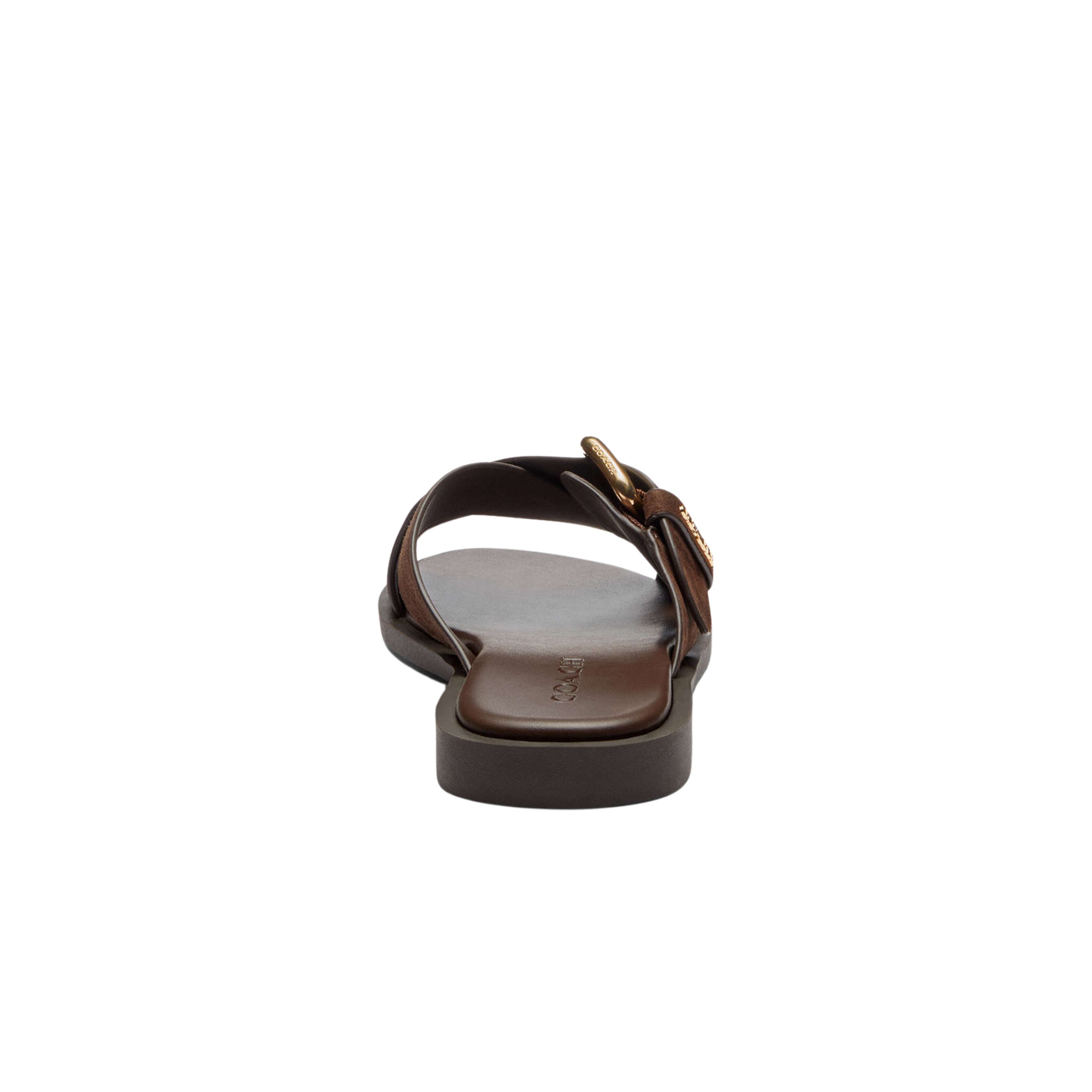 Coach Women's Crisscross Buckle Sandal - Chocolate Brown