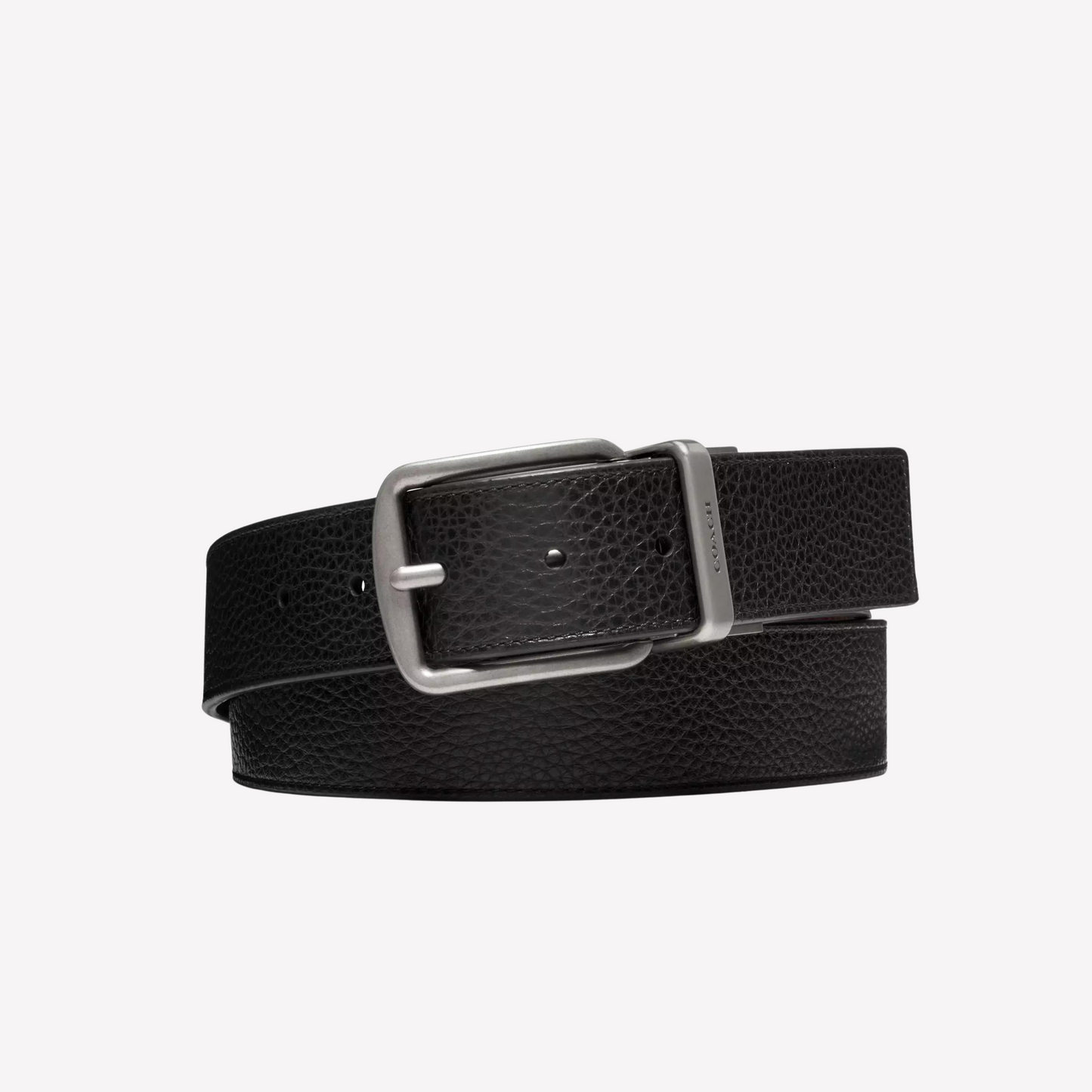 COACH Harness Buckle Reversible Belt 38mm - Black Dark Brown