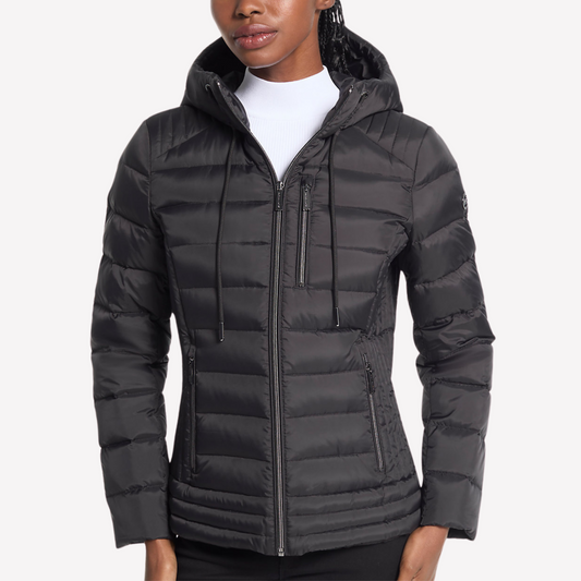 Michael Kors Women Hooded Puffer - Black