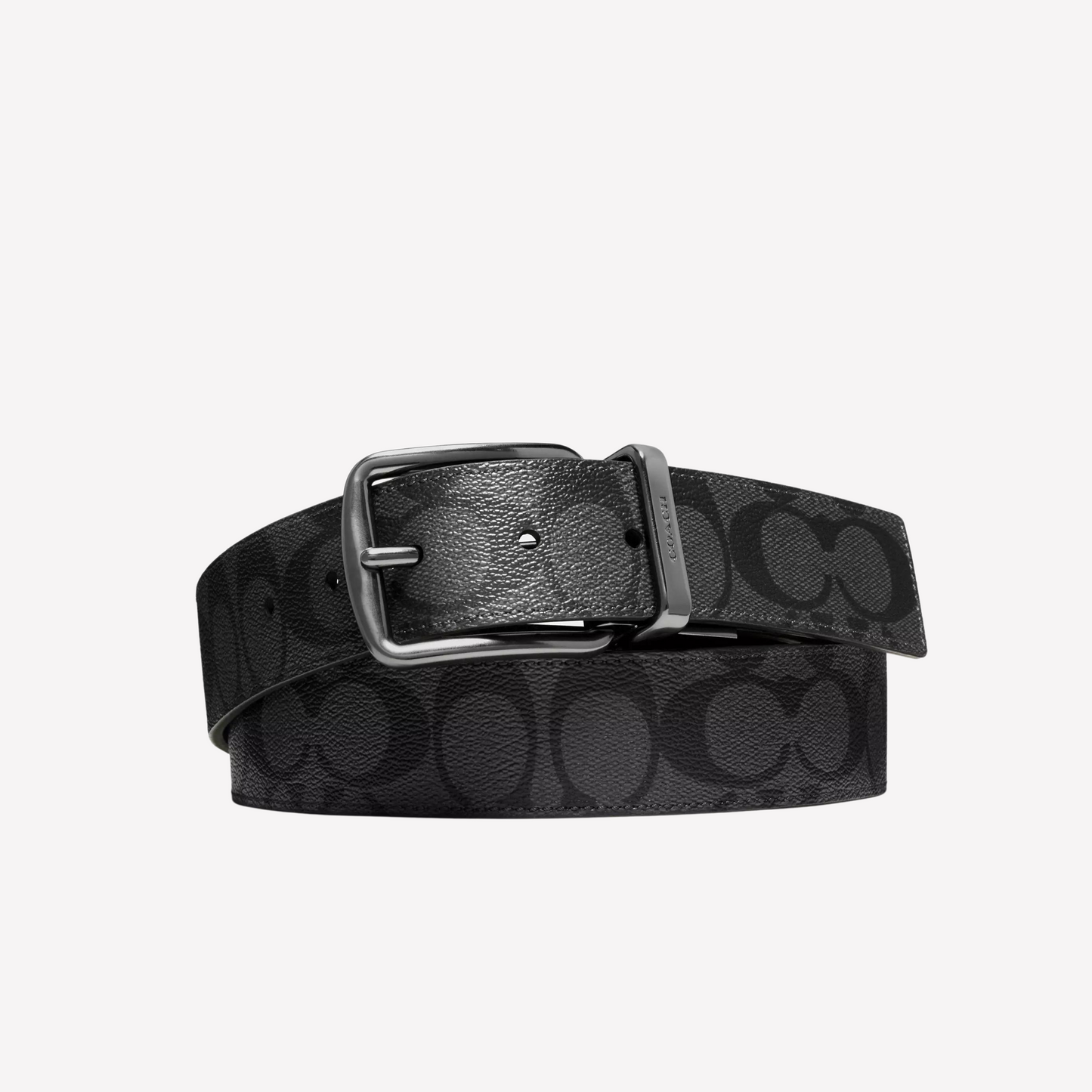 COACH Harness Buckle Reversible Belt 38mm - Charcoal Black