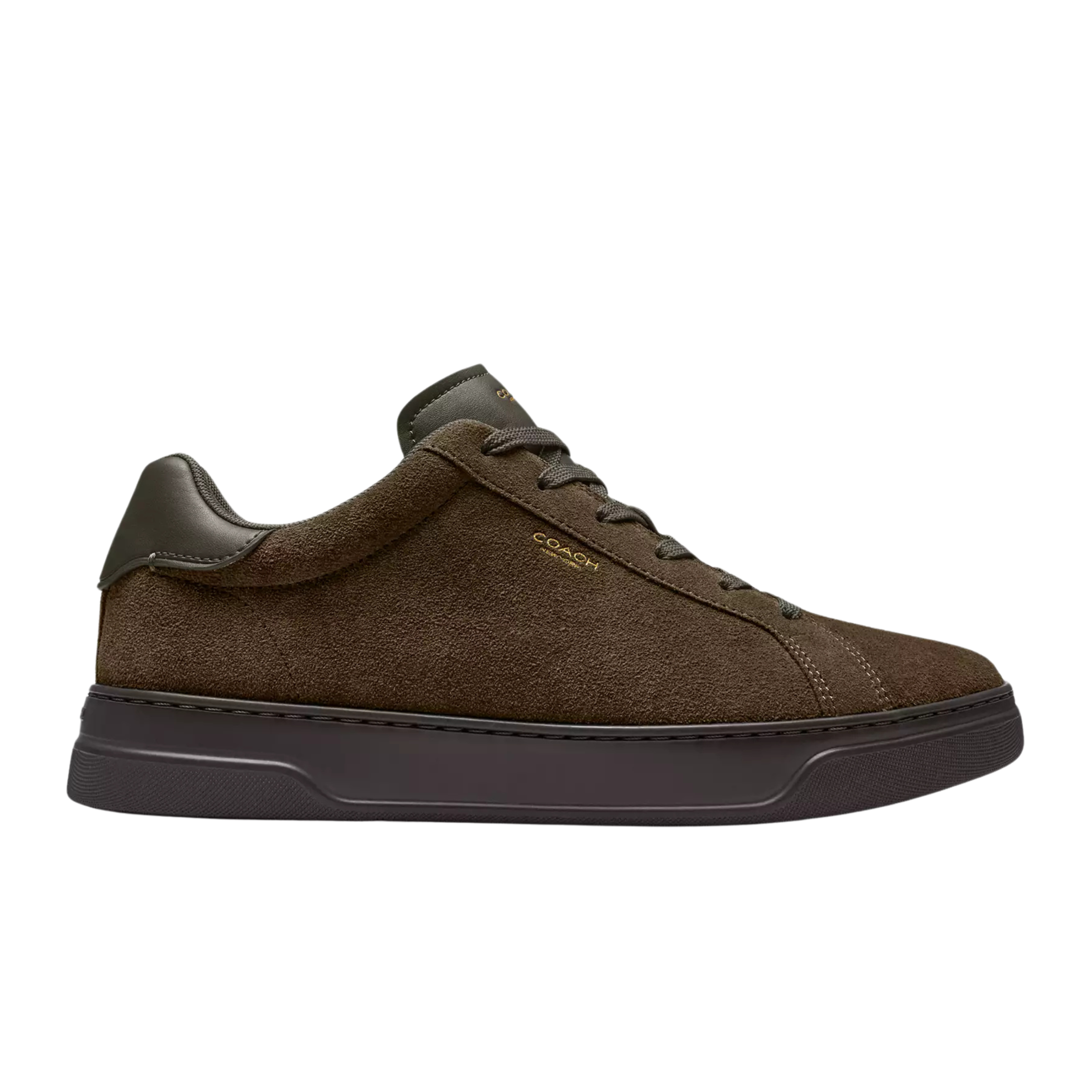 COACH Men's High Line Sneaker - Suede Olive
