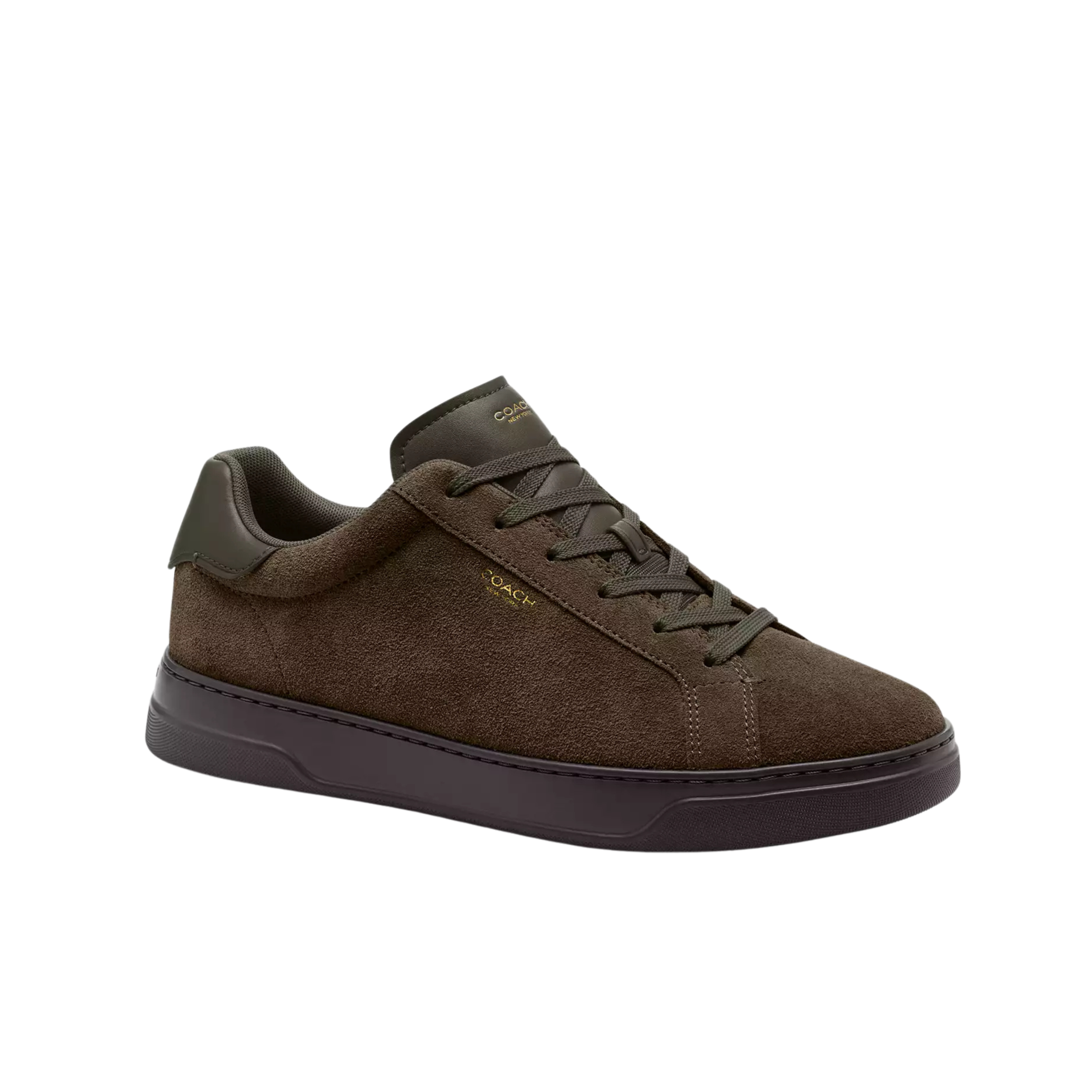 COACH Men's High Line Sneaker - Suede Olive