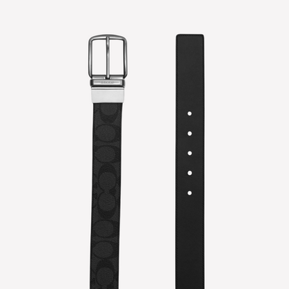 COACH Harness Buckle Reversible Belt 38mm - Charcoal Black