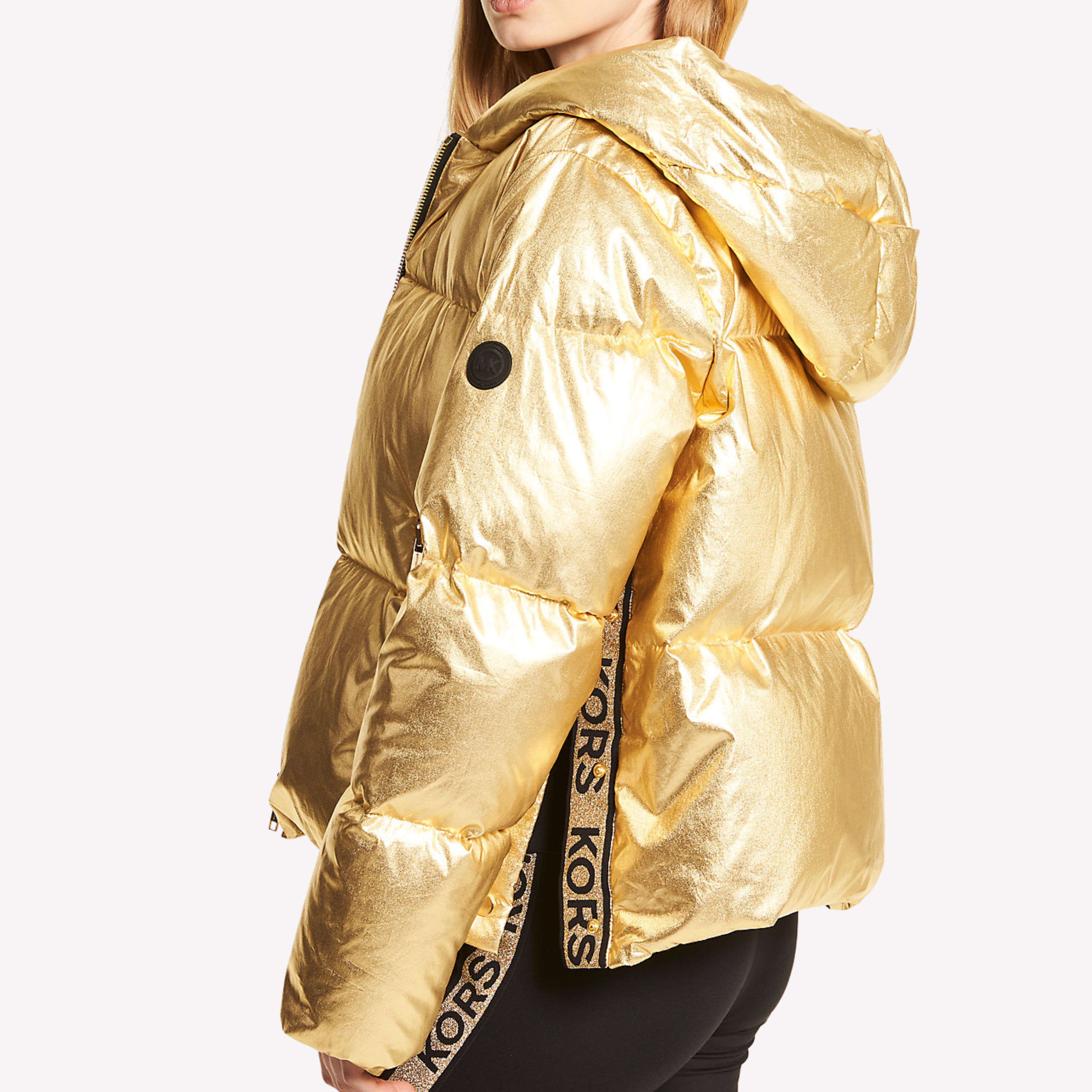 Michael Kors Women Metallic Puffer - Gold