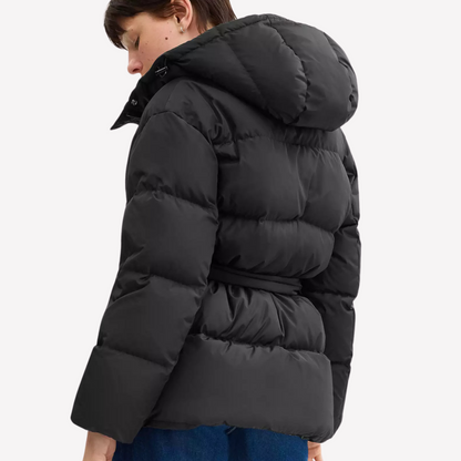 COACH Women Short Puffer With Belt - Black