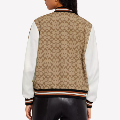 COACH Women Souvenir Jacket - Khaki Multi