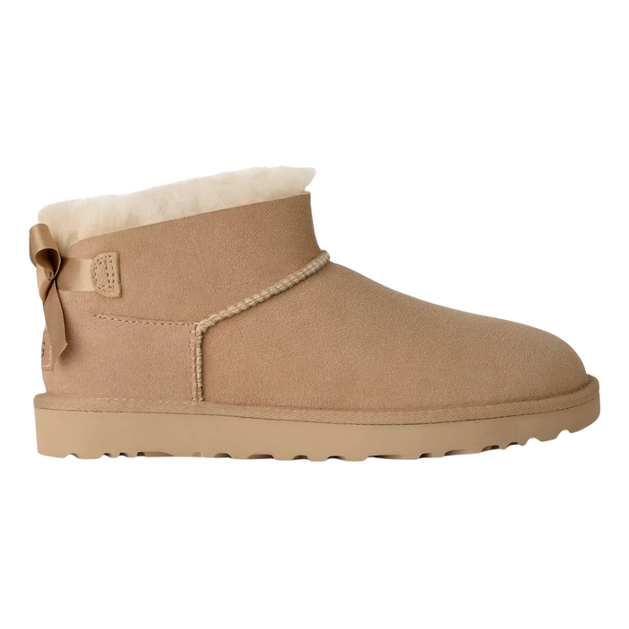 UGG Women Ultra Mini Bailey Bow - Sand
