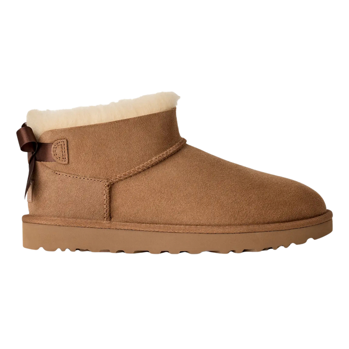 UGG Women Ultra Mini Bailey Bow - Chestnut