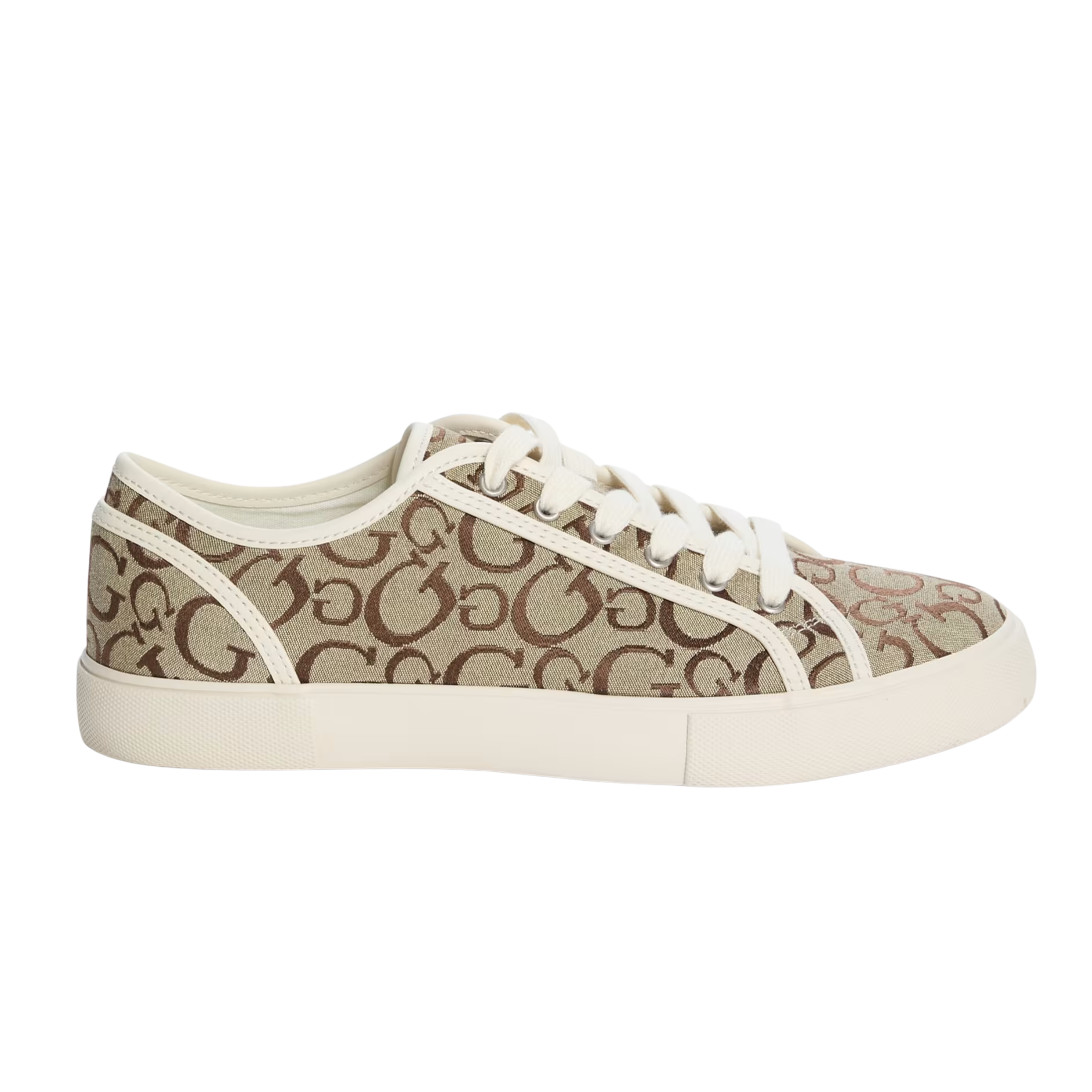 Guess Men Selyo Logo Jacquard Low-Top - Brown
