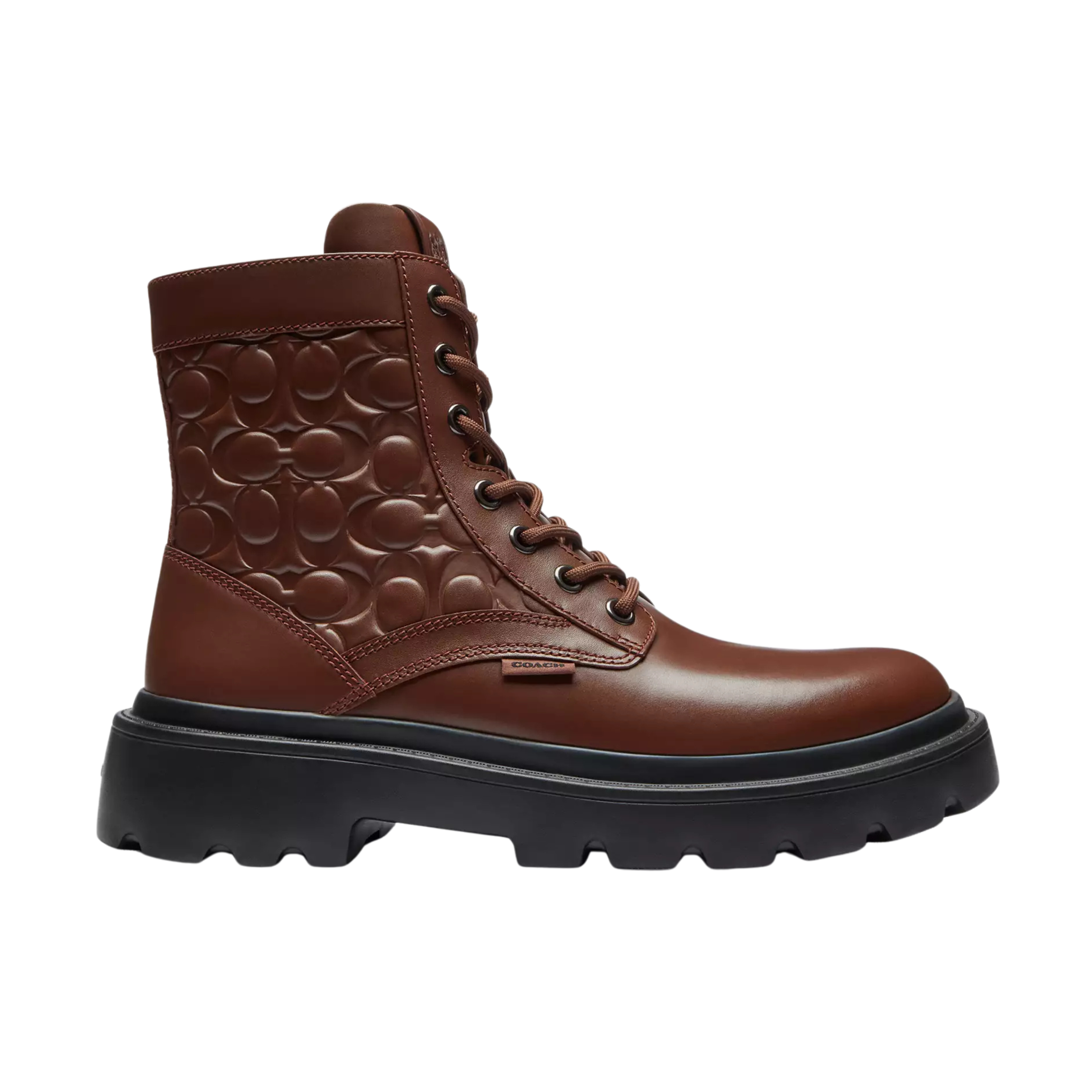 COACH Men's Combat Boot - Vintage Brown