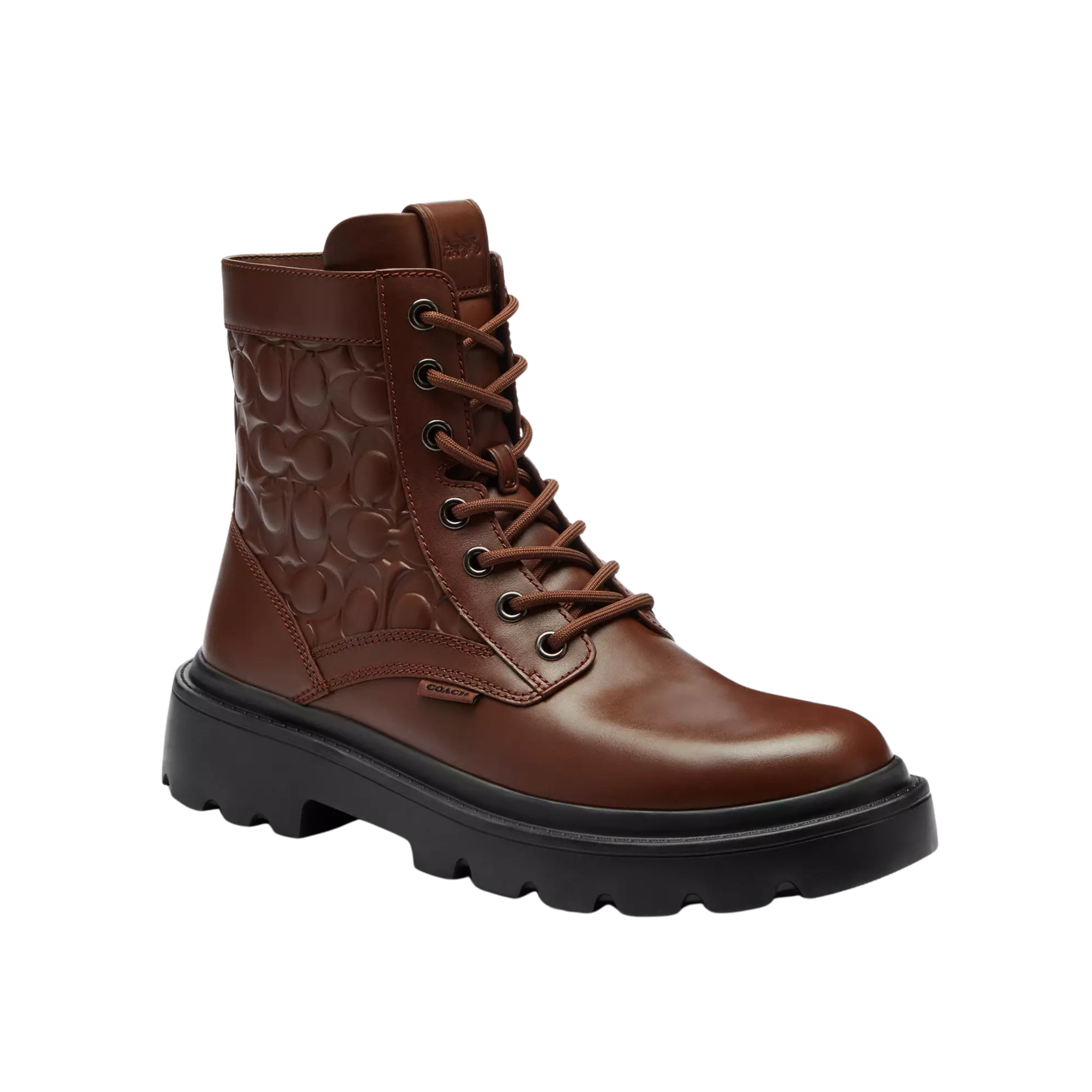COACH Men's Combat Boot - Vintage Brown