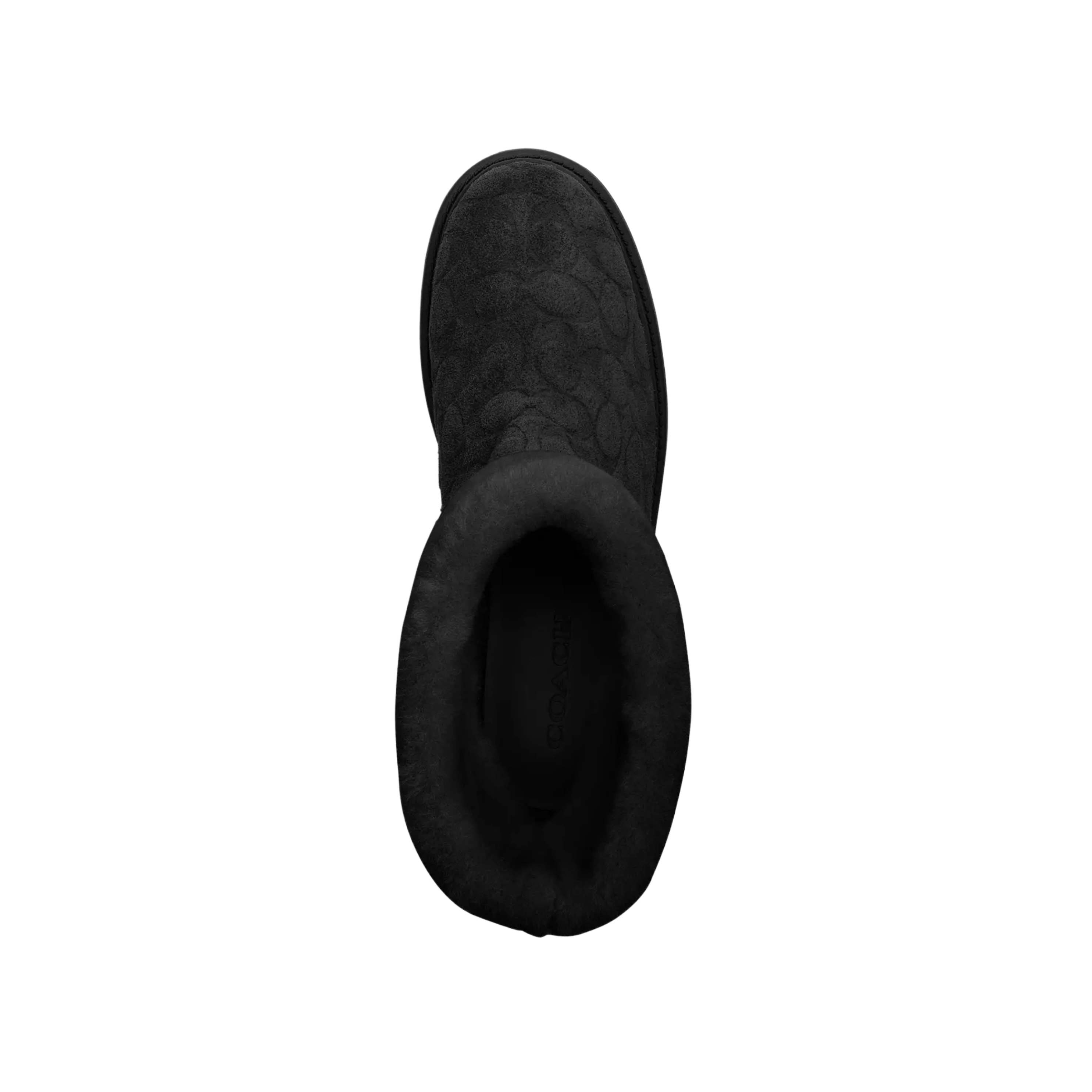 COACH Women's Chunky Sherpa Bootie - Suede Black