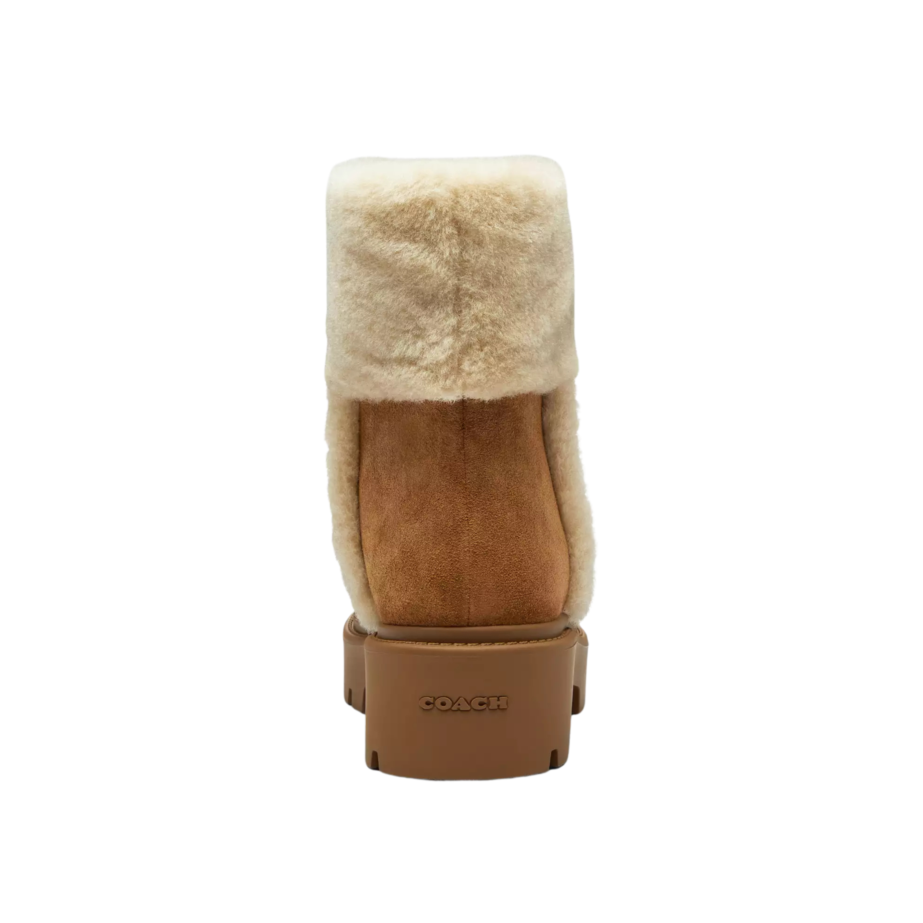 COACH Women's Chunky Sherpa Bootie - Suede Tobacco