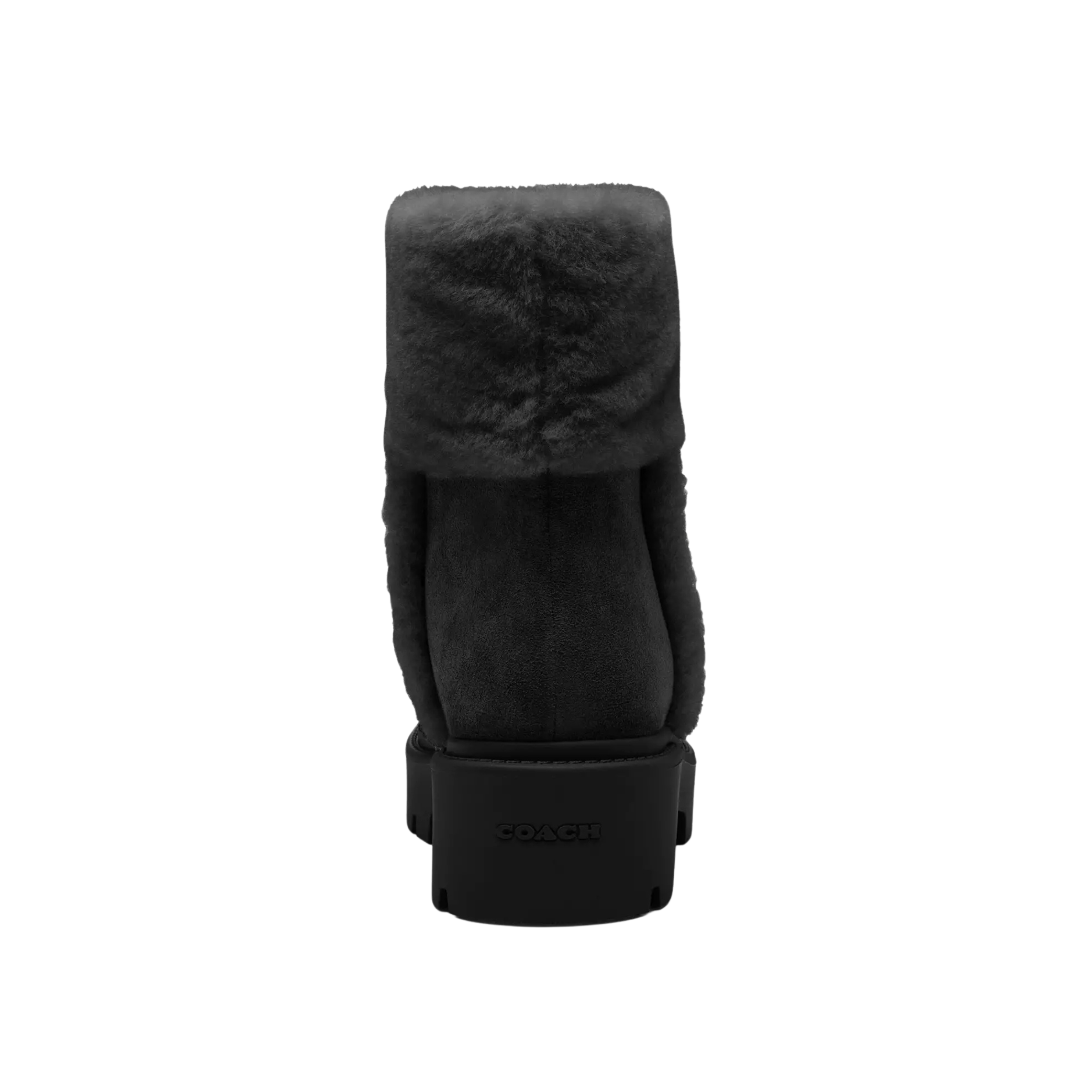 COACH Women's Chunky Sherpa Bootie - Suede Black