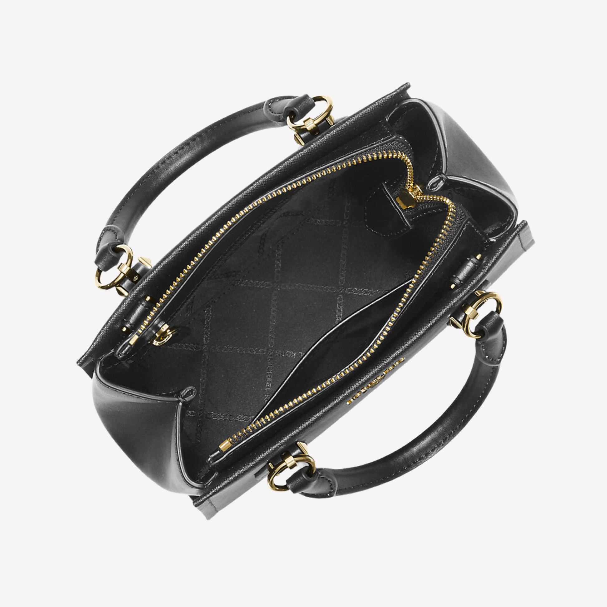 MKBandolera Marilyn pequena de piel saffiano Negro Michael Kors