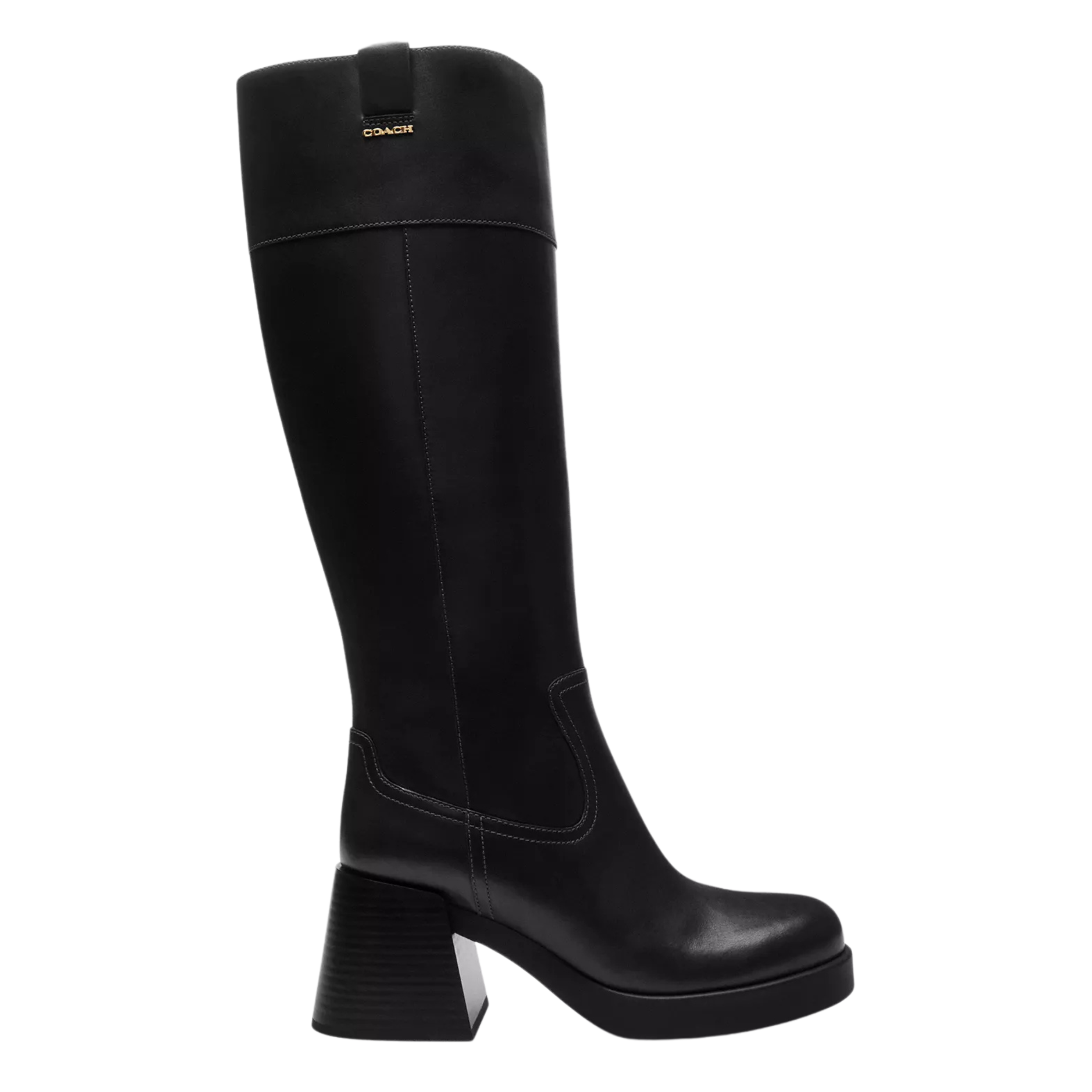 COACH Women's Block Heel Tall Boot - Black