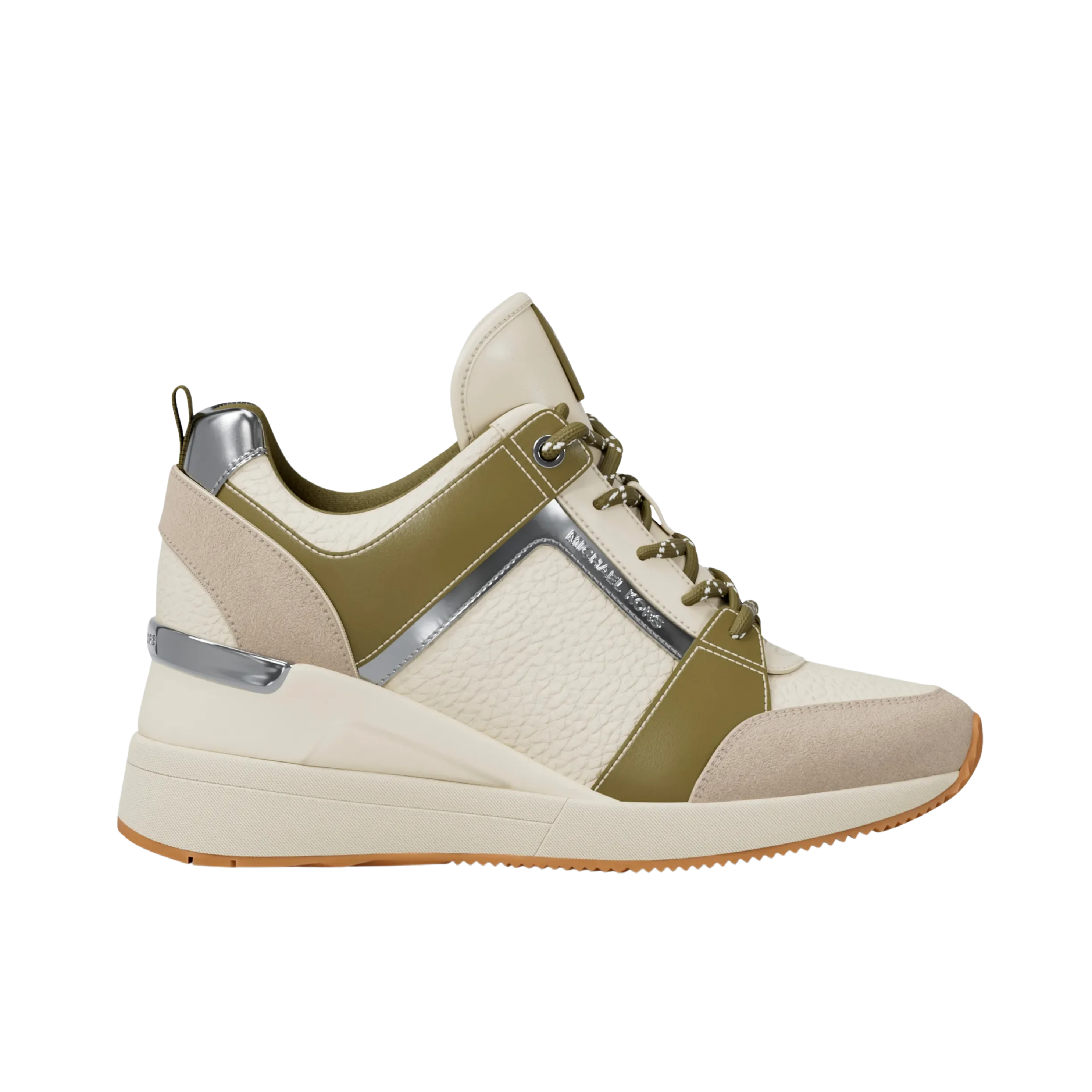 Michael Kors Women Georgie Mixed Media Trainer - Oregano