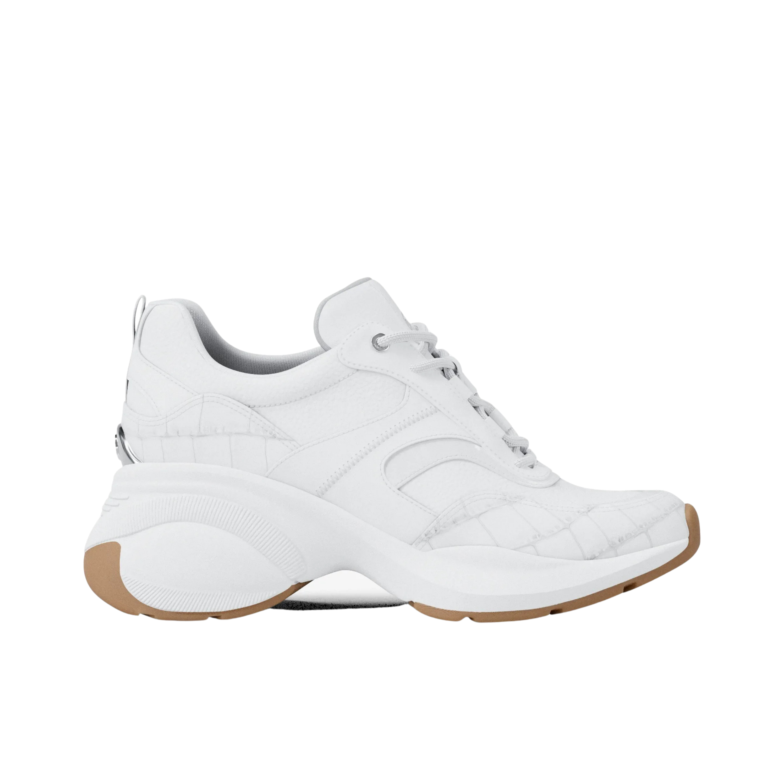 Michael Kors Women Kaia Mixed Media Trainer - Optic White