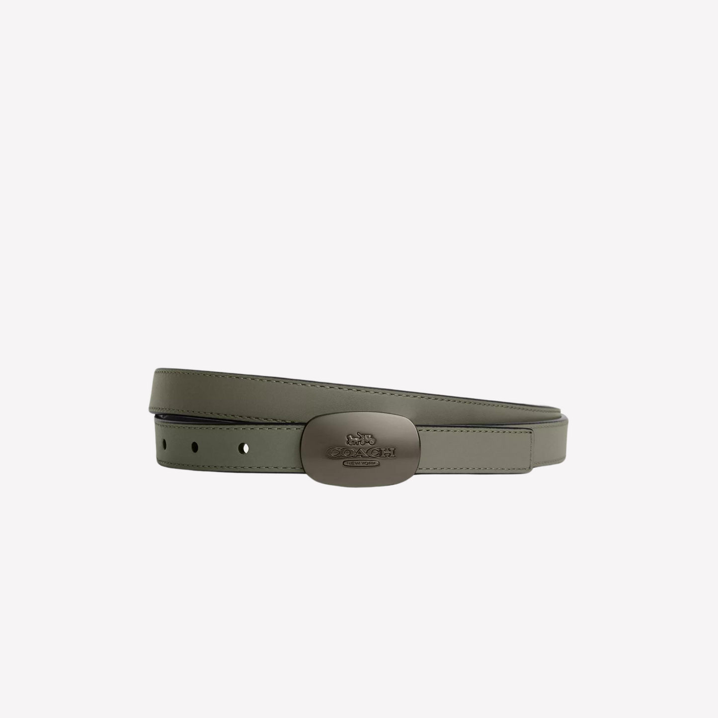 COACH Eliza Reversible Belt 18 Mm - Military Green Black