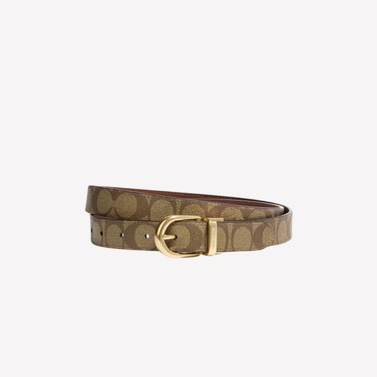 COACH Classic Buckle Reversible Belt 25mm - Khaki Saddle