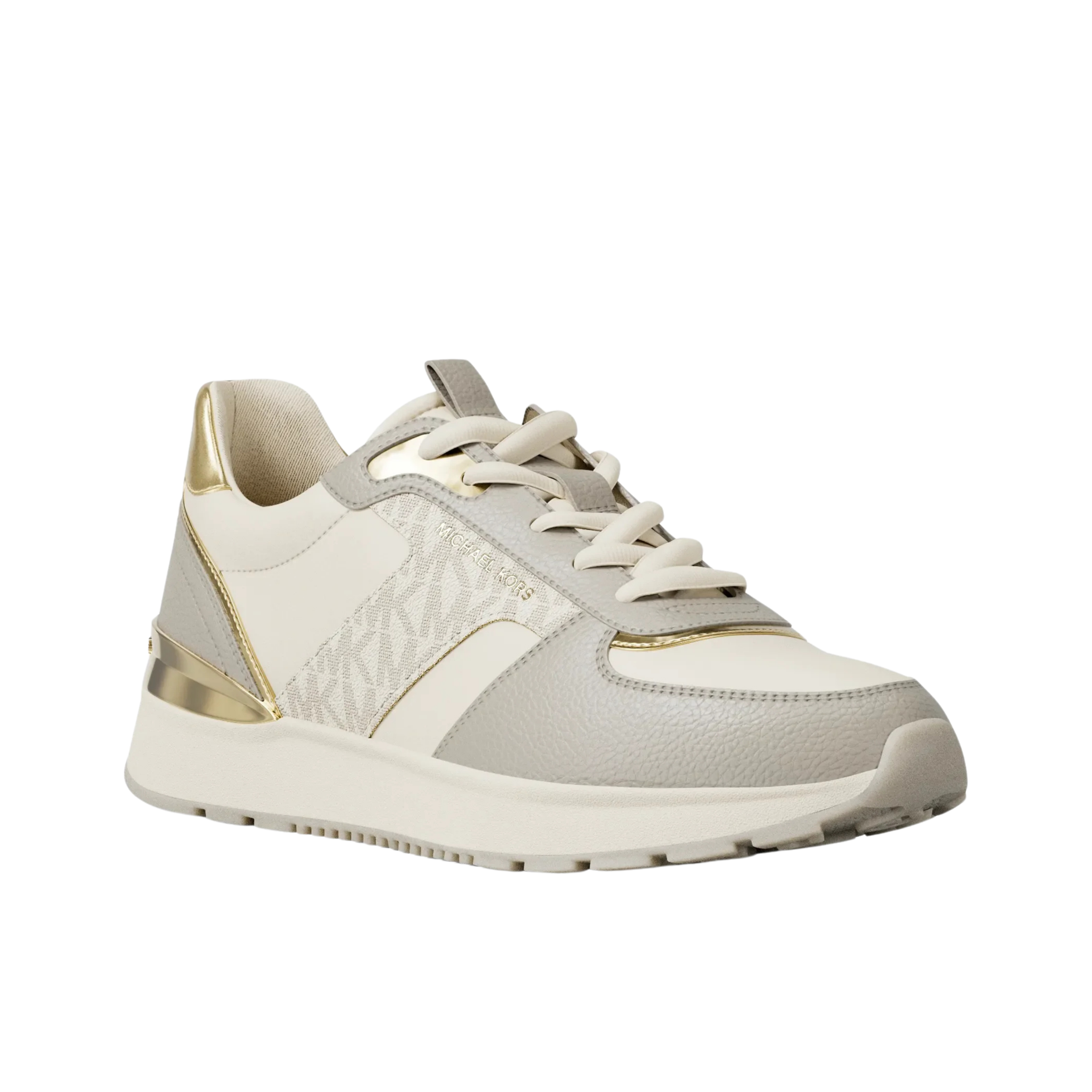 Michael Kors Women Remy Mixed Media Trainer - Vanilla Combo