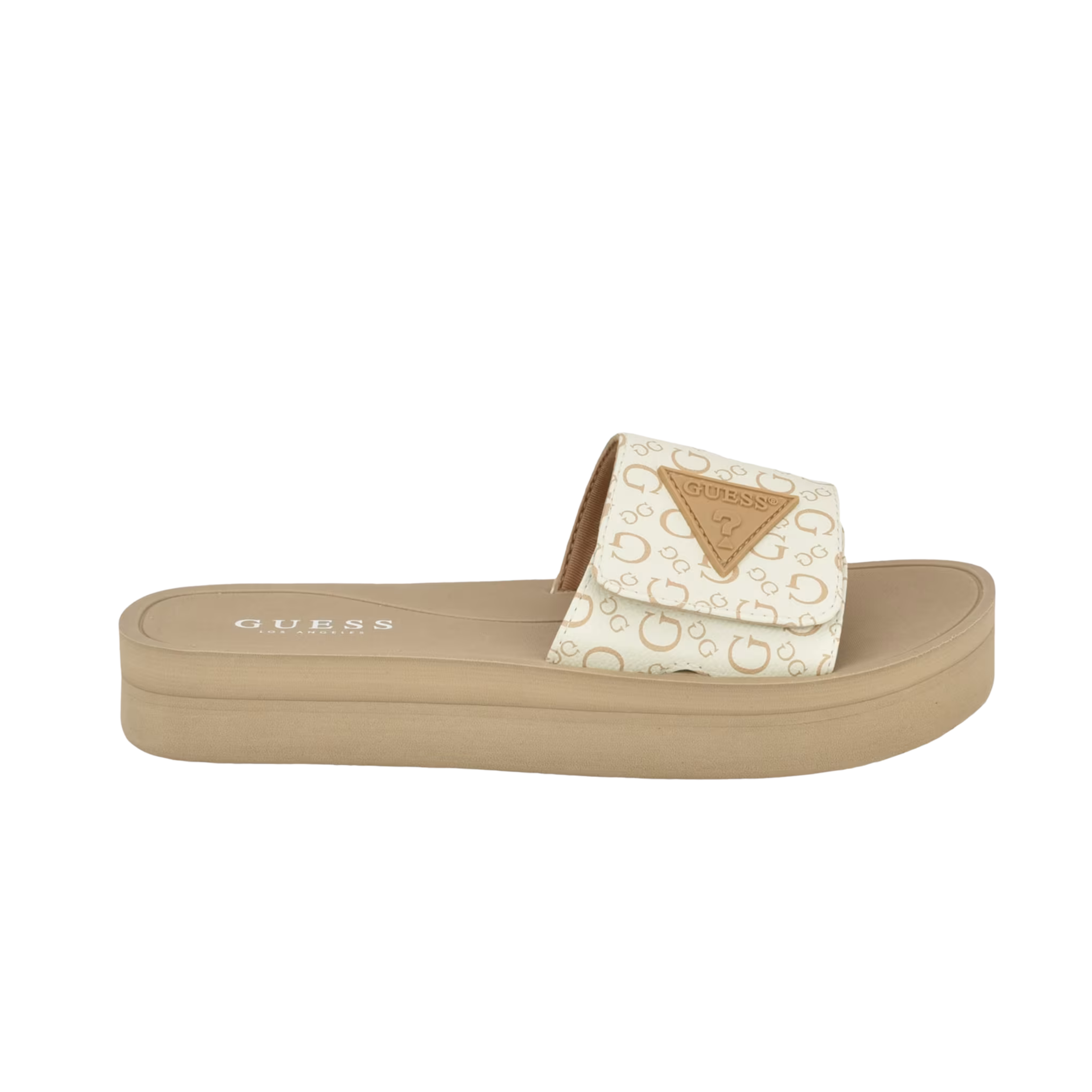 Guess Women Parties Logo Slides - Off White