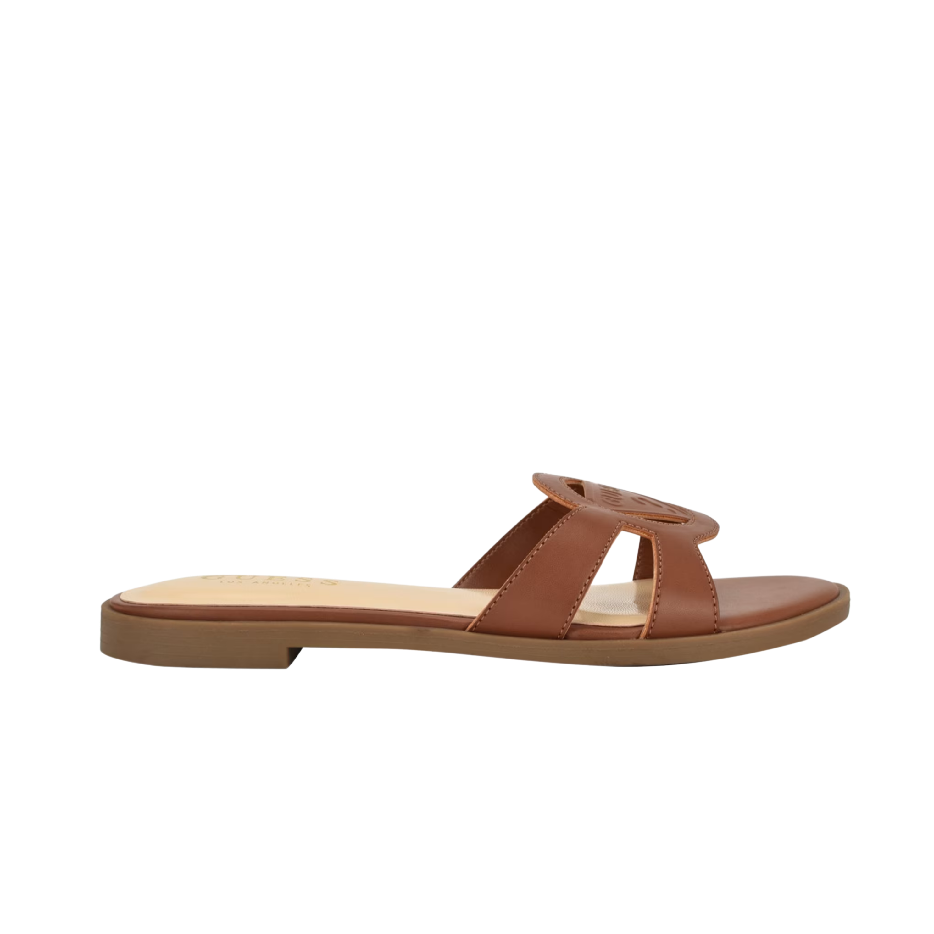 Guess Women Mazzie Cutout Guess Slide Sandals - Beige
