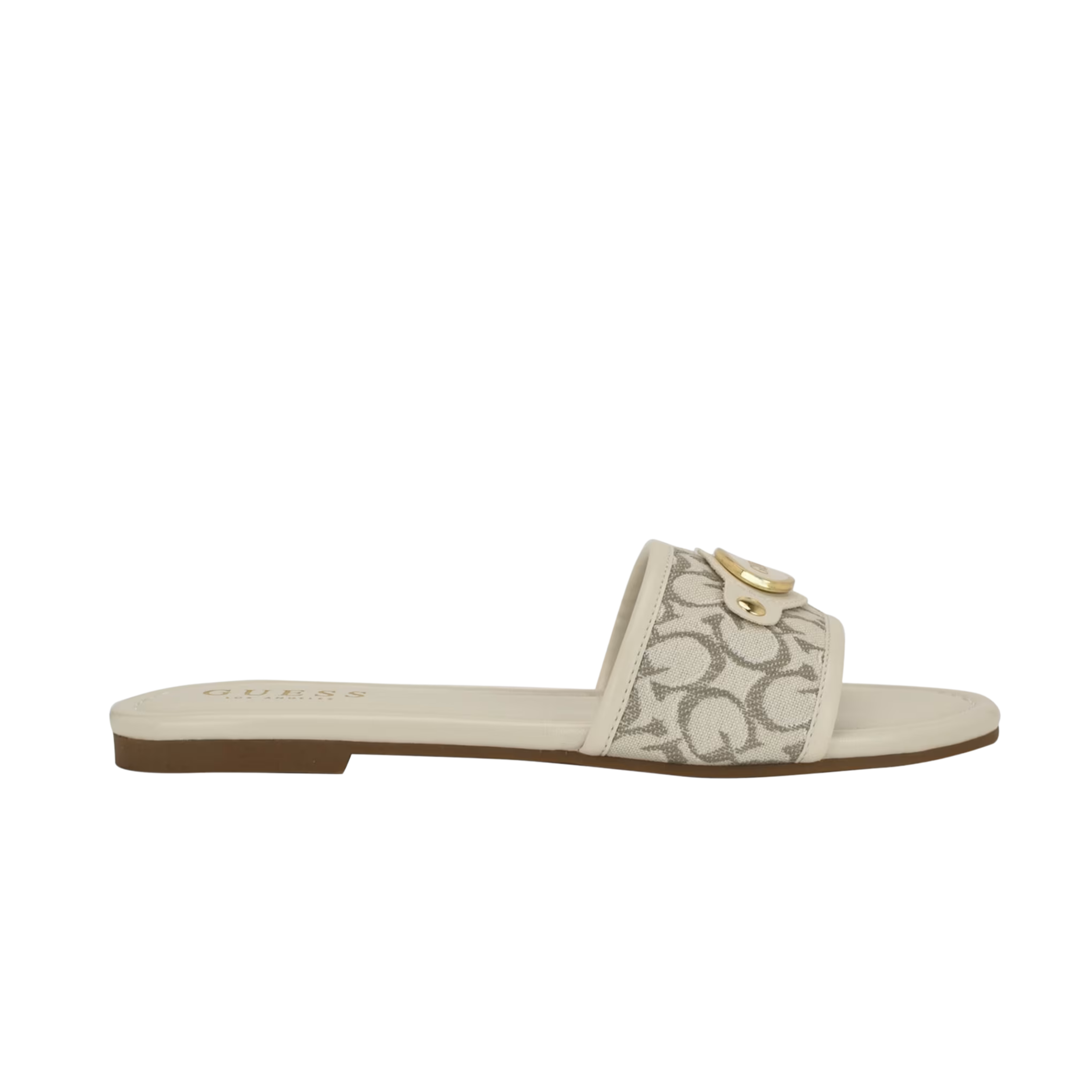 Guess Women Lyndons Logo Slide Sandals - Beige