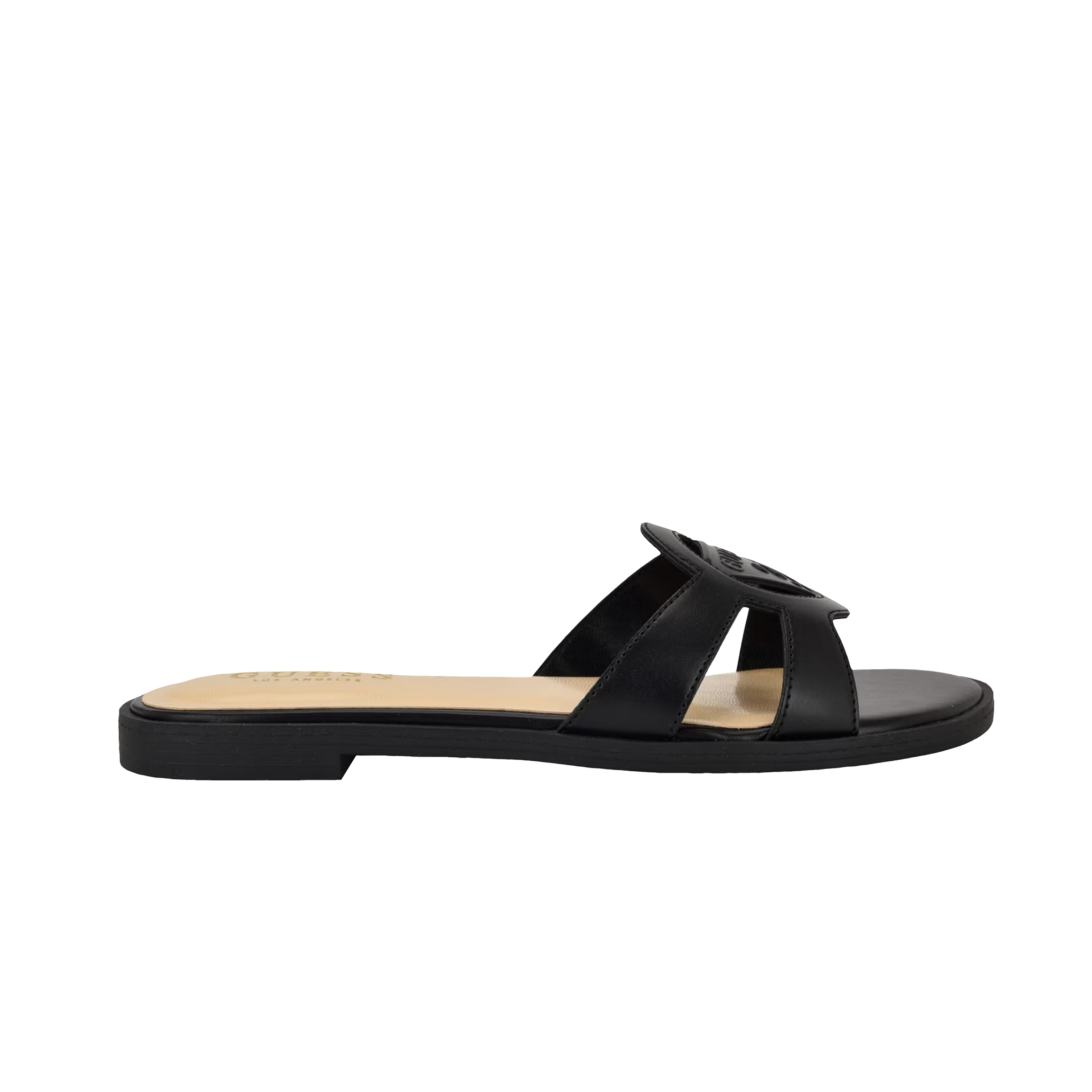 Guess Women Mazzie Cutout Guess Slide Sandals - Black