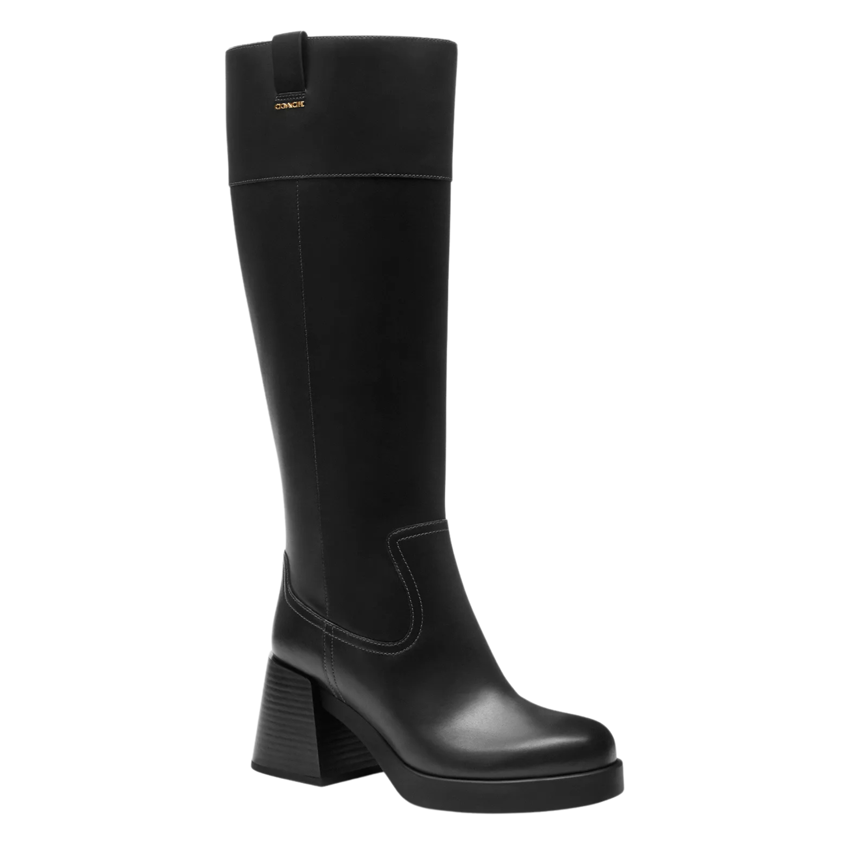 COACH Women's Block Heel Tall Boot - Black