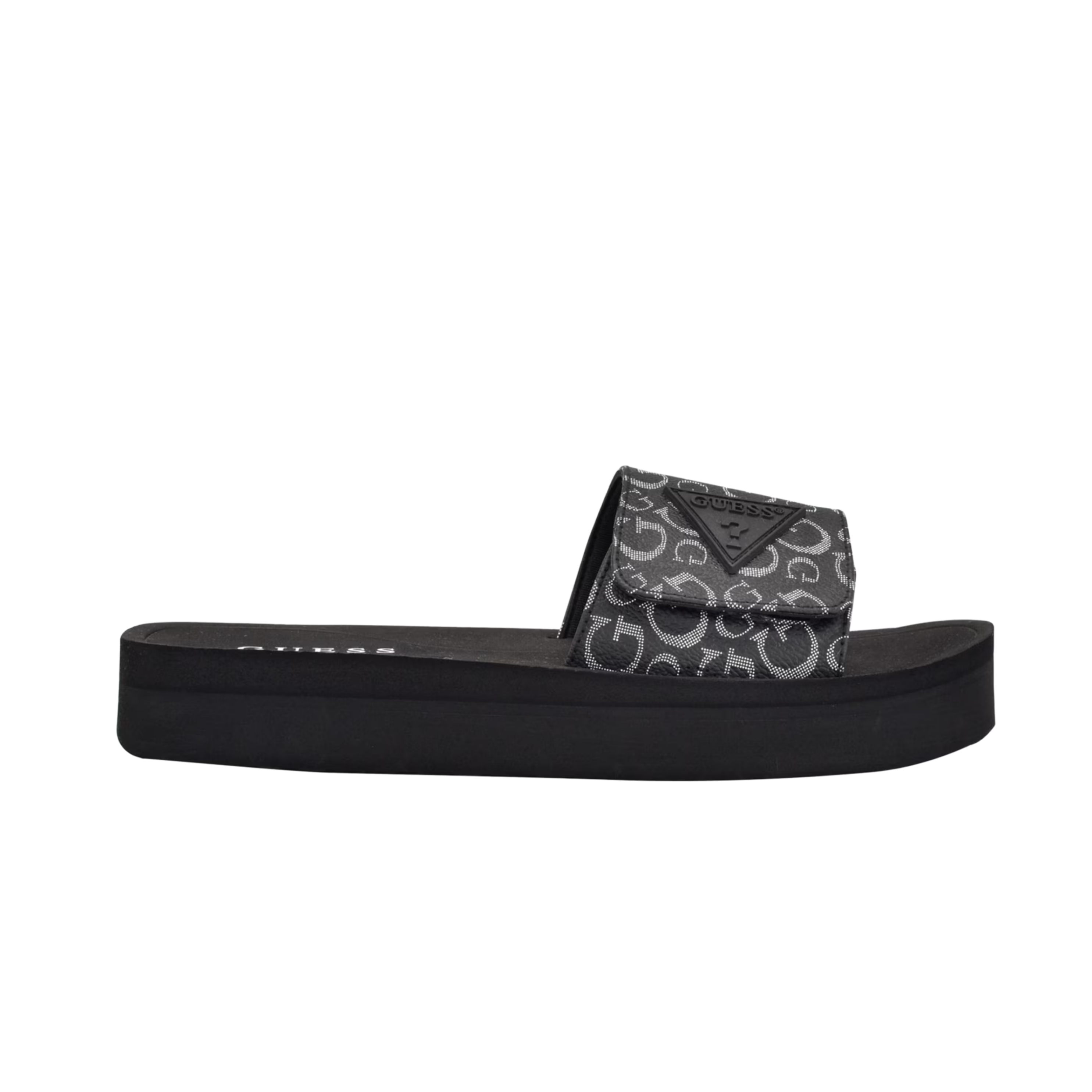 Guess Women Parties Logo Slides - Black