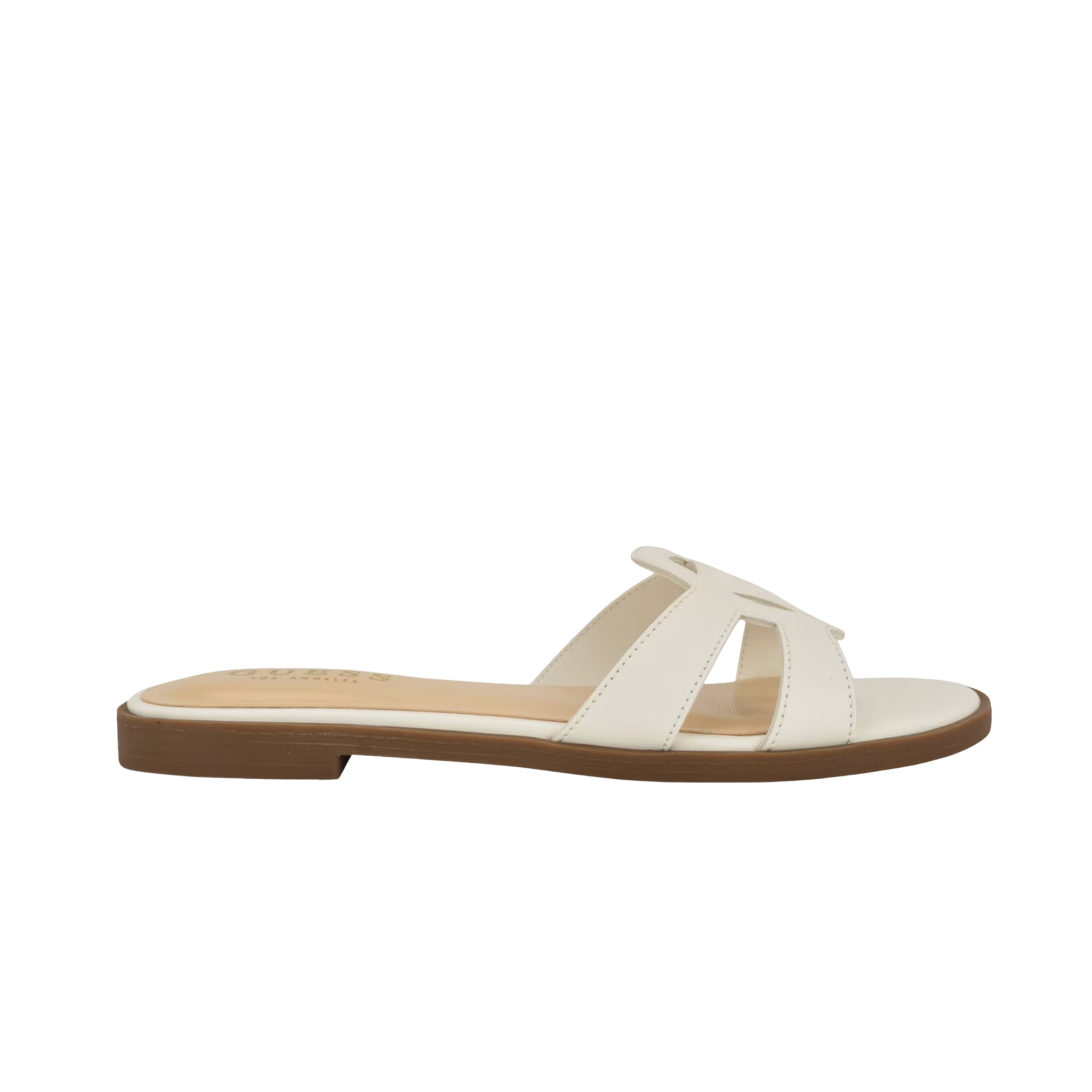 Guess Women Mazzie Cutout Guess Slide Sandals - White