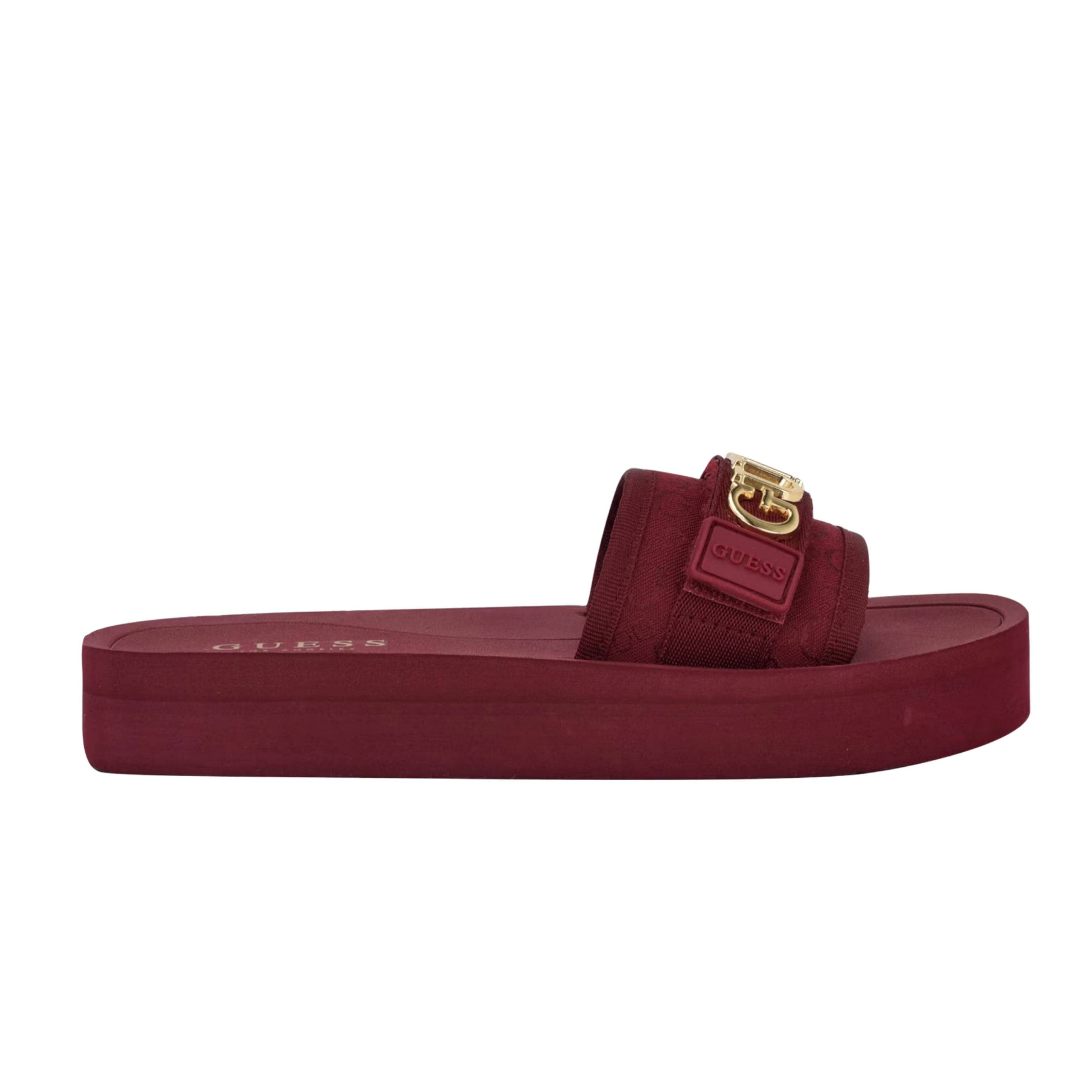 Guess Women Peers Logo Slide Sandals - Red