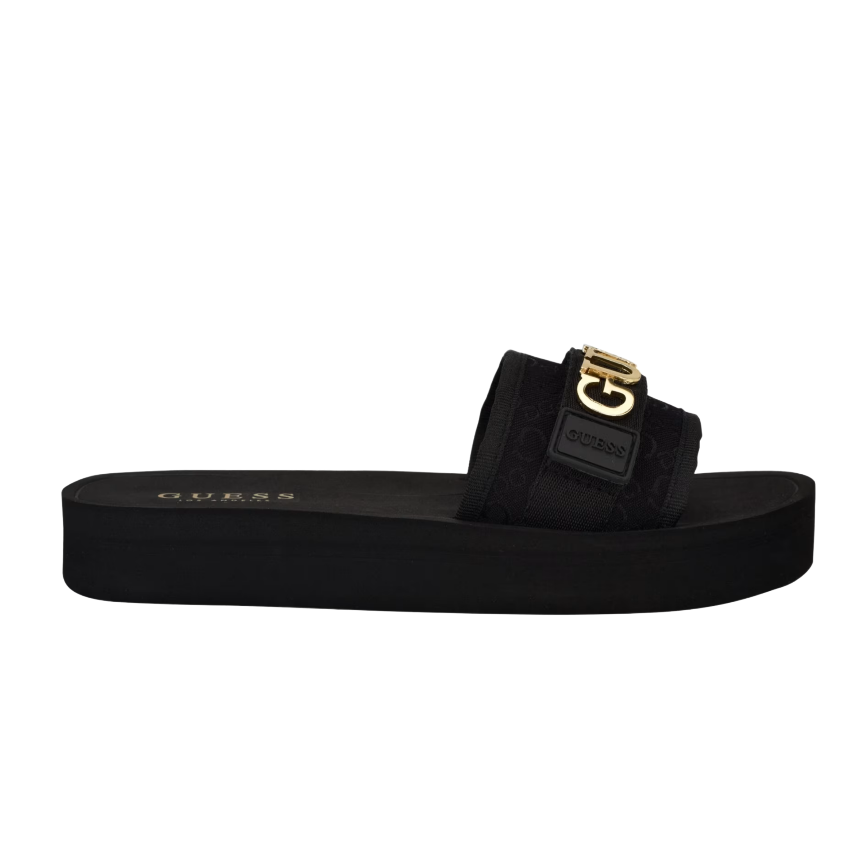 Guess Women Peers Logo Slide Sandals - Black