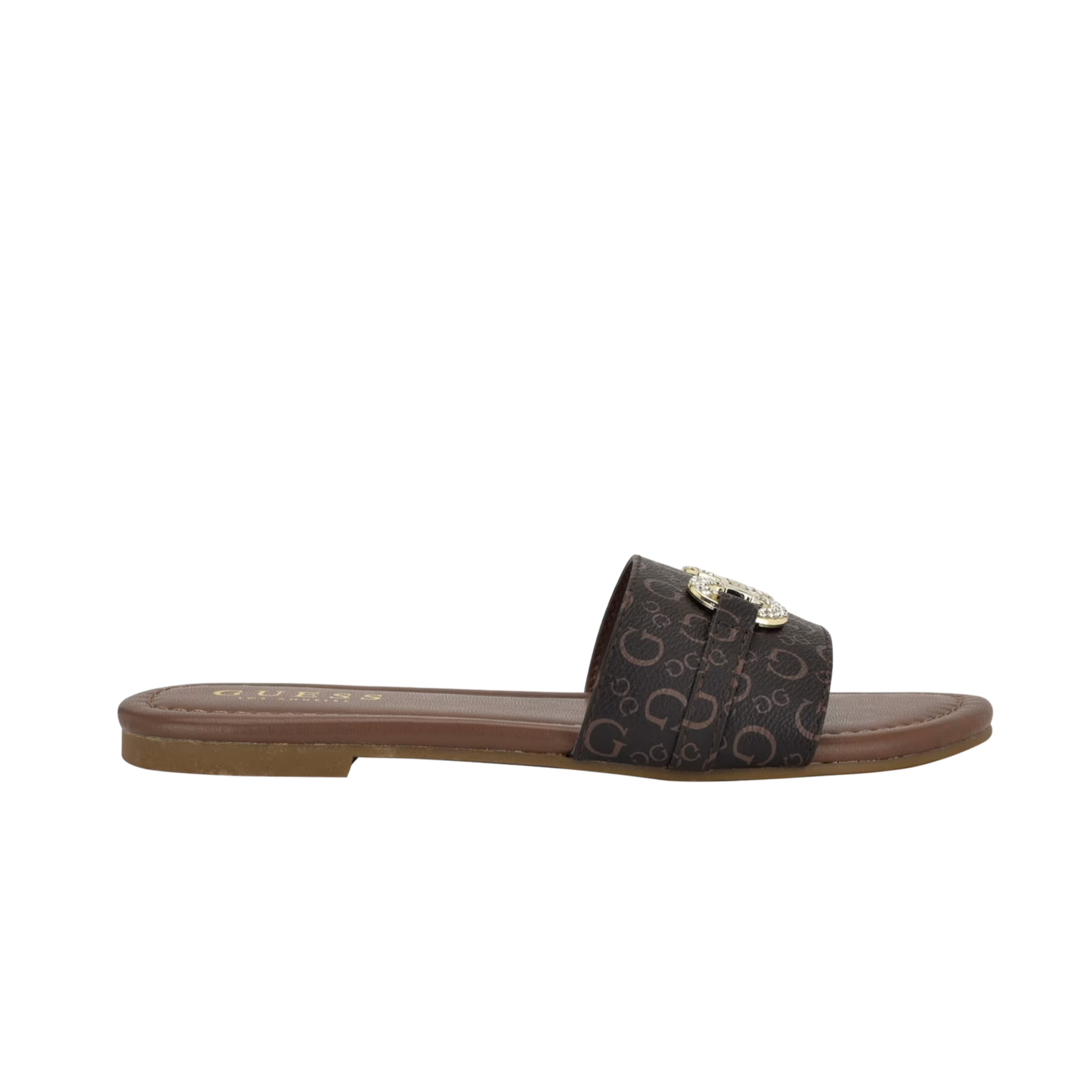 Guess Women Lamera Logo Slide Sandals - Brown