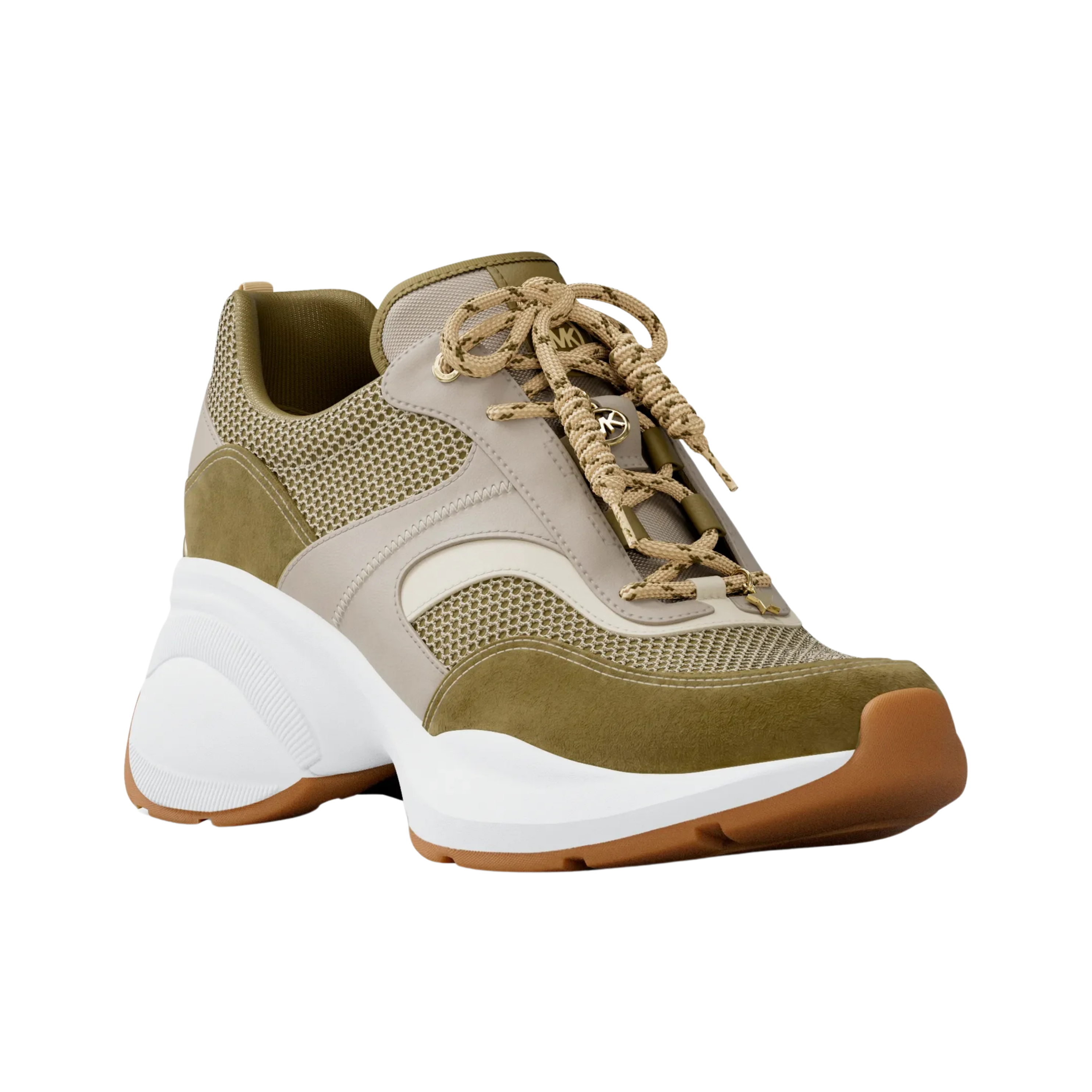 Michael Kors Women Kaia Mixed Media Trainer - Oregano Multi