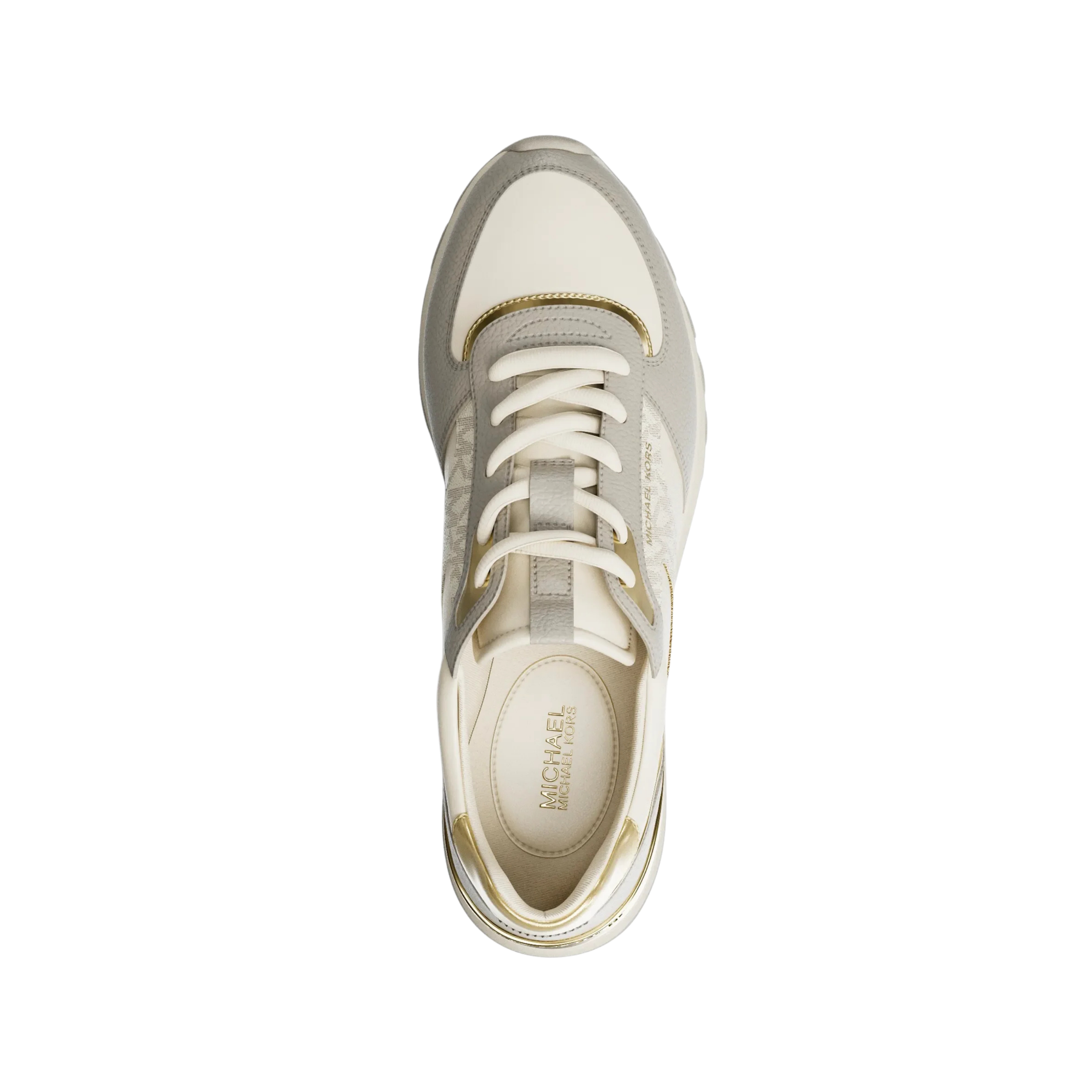 Michael Kors Women Remy Mixed Media Trainer - Vanilla Combo