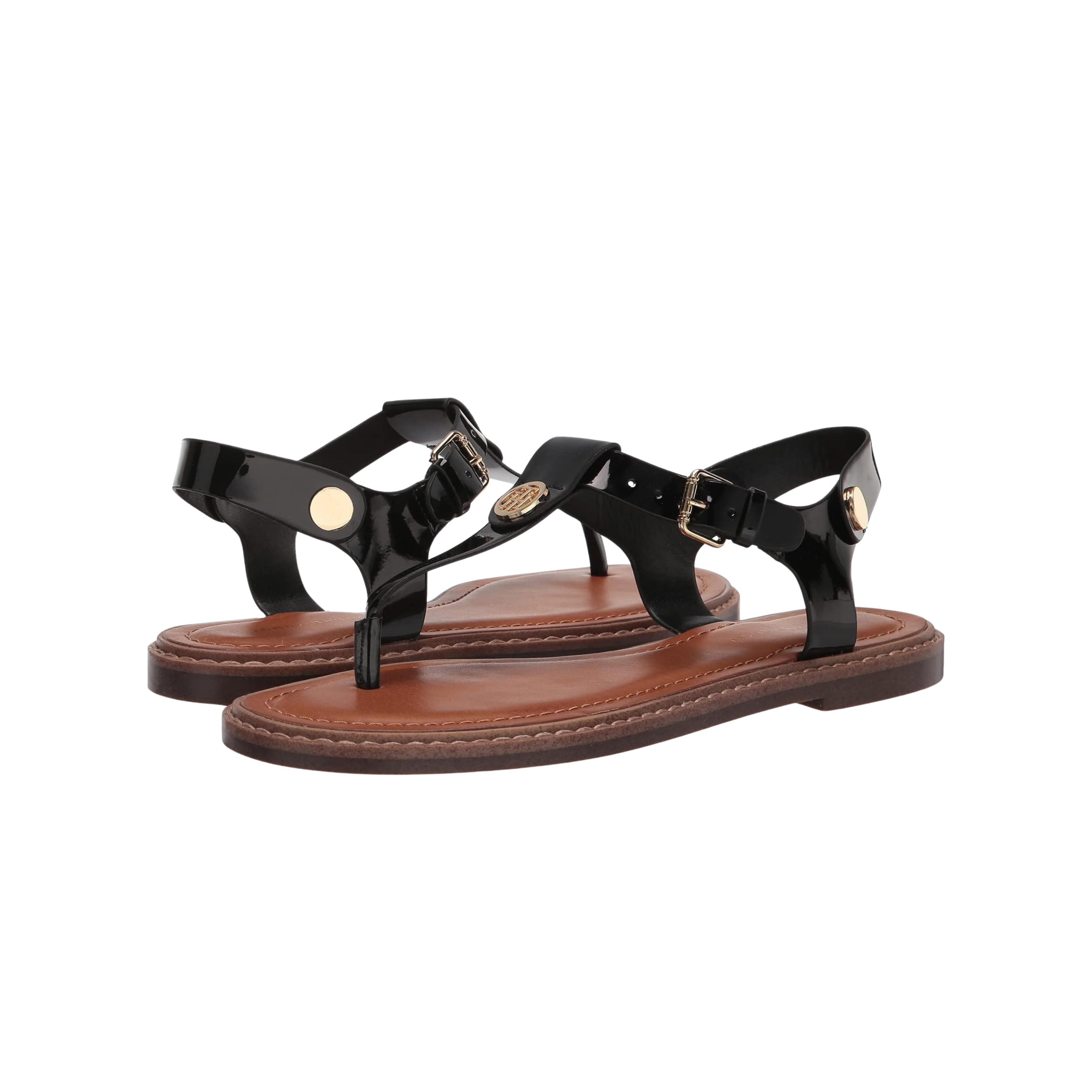 Tommy Hilfiger Women Bennia Sandal -  Black Patent