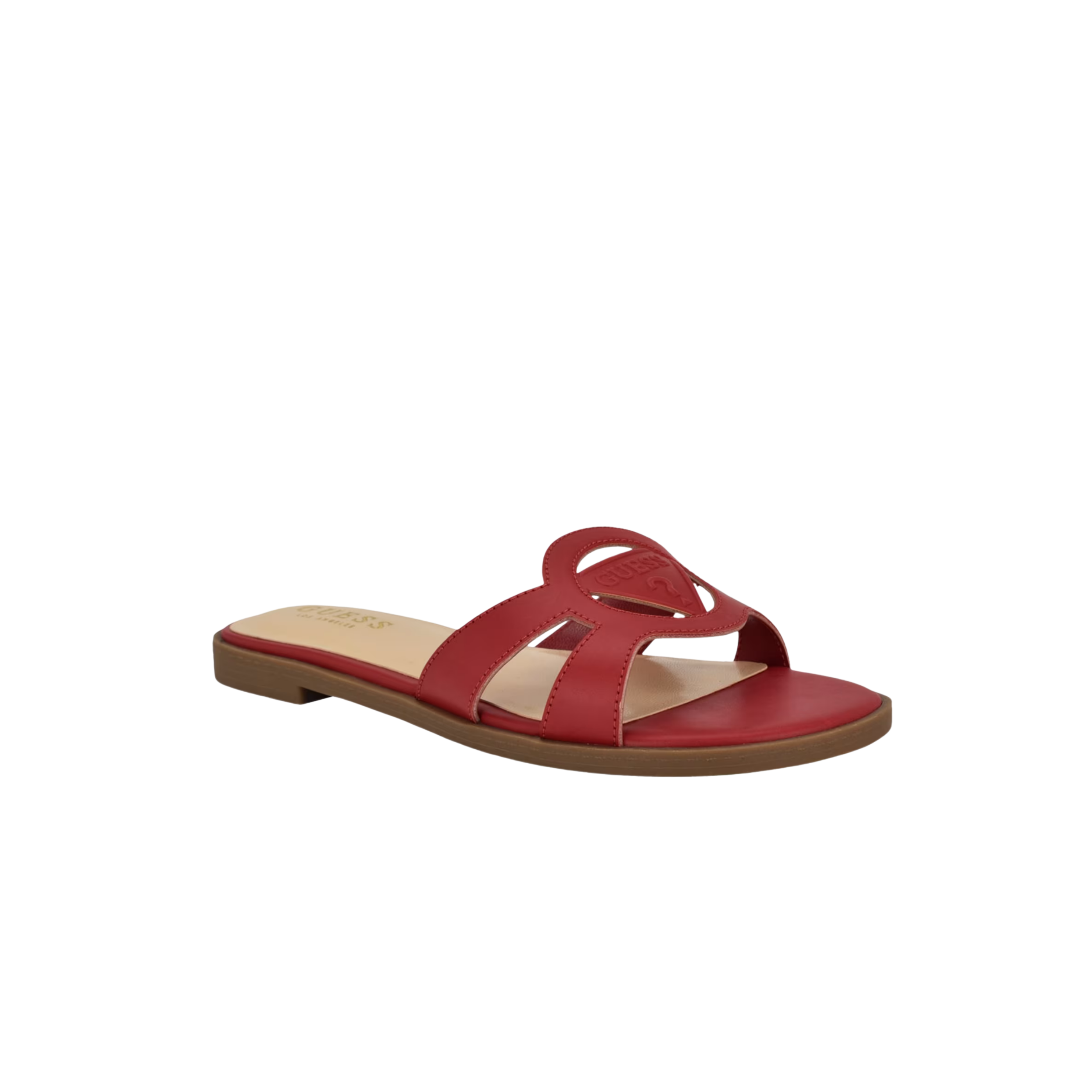 Guess Women Mazzie Cutout Guess Slide Sandals - Red
