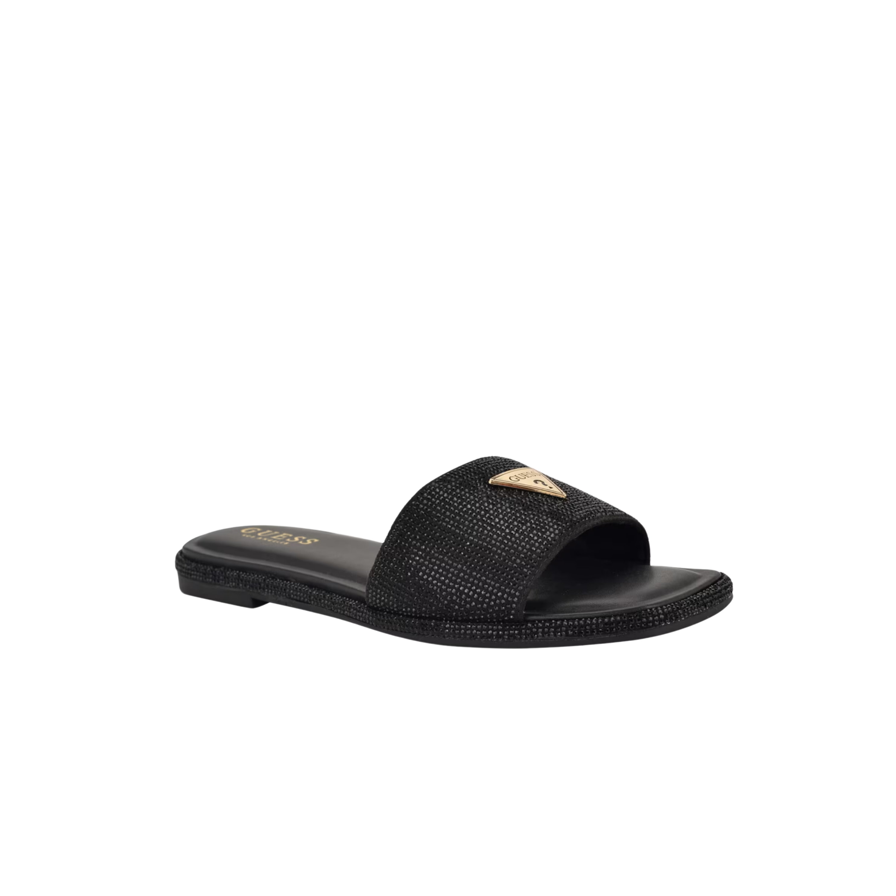 Guess Women Tahleas Rhinestone Sandals - Black