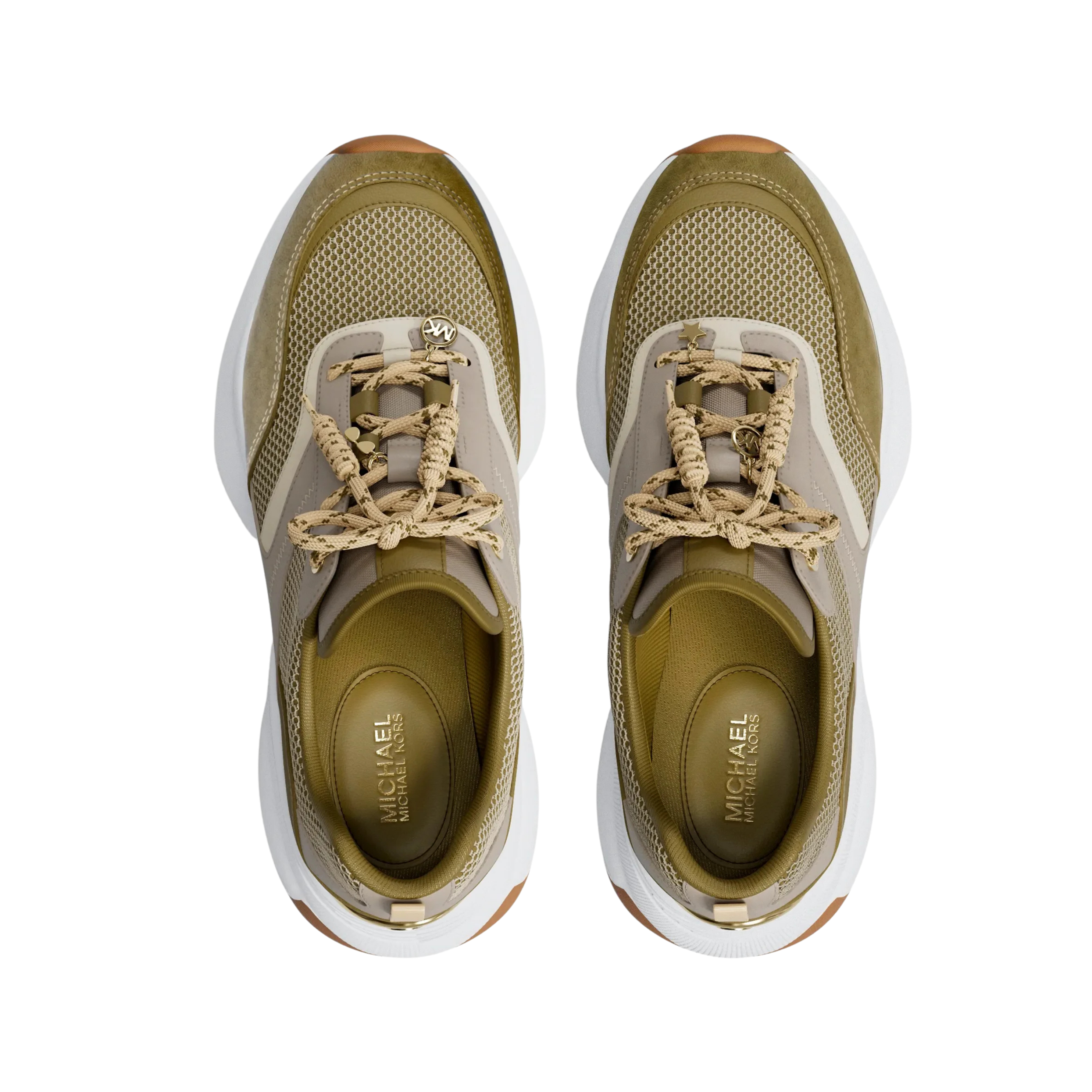 Michael Kors Women Kaia Mixed Media Trainer - Oregano Multi