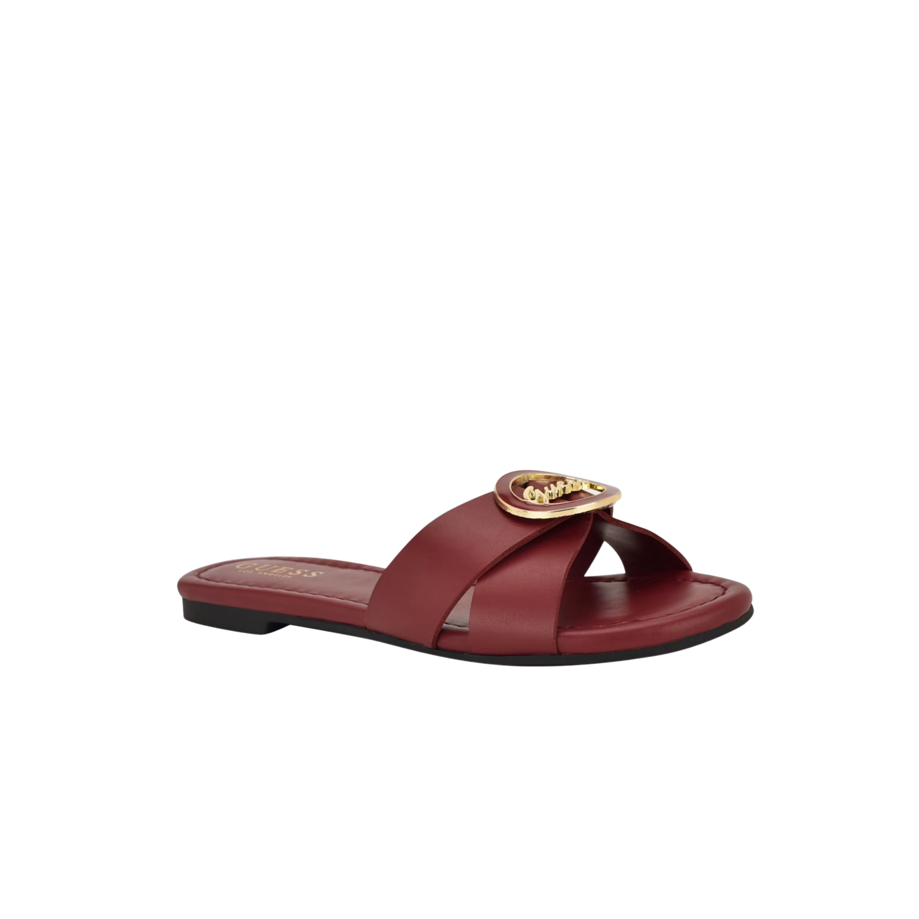 Guess Women Lydia Signature Slide Sandals - Red